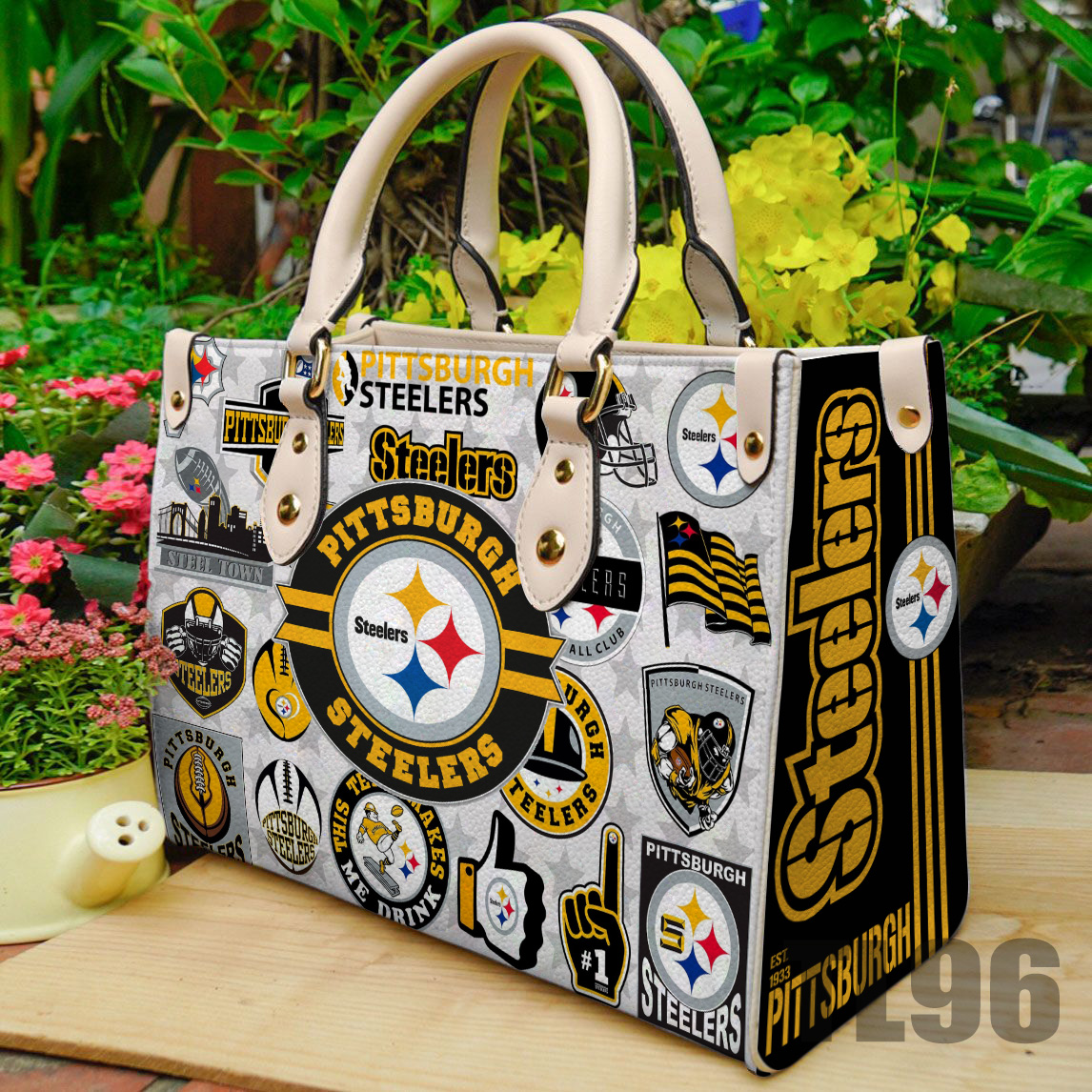 Pittsburgh steelers luxury handbag leather bag for women