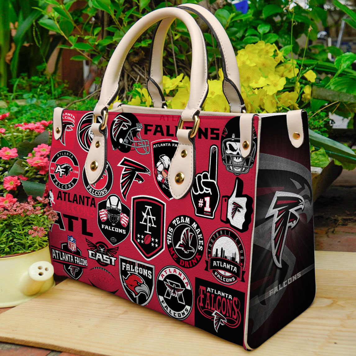 Atlanta falcons luxury handbag leather bag for women