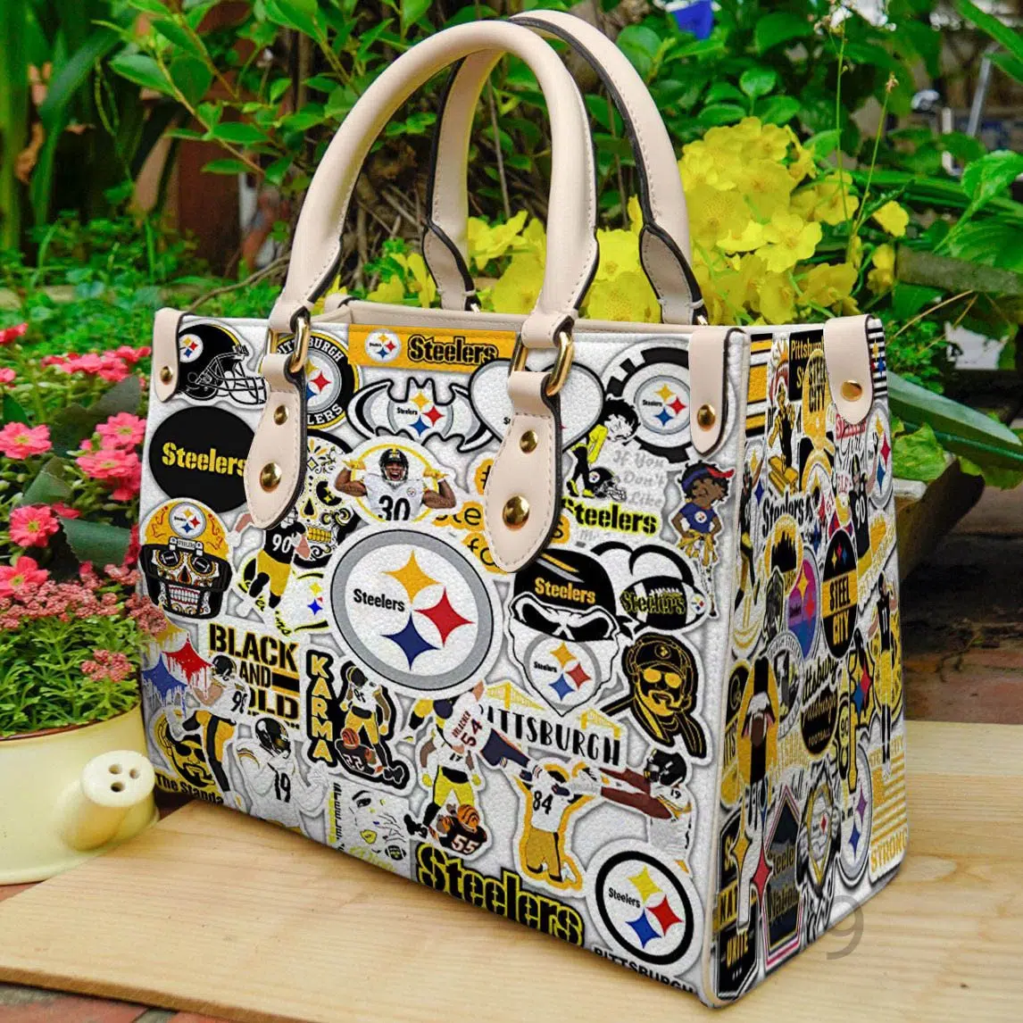Pittsburgh steelers 4 luxury handbag leather bag for women
