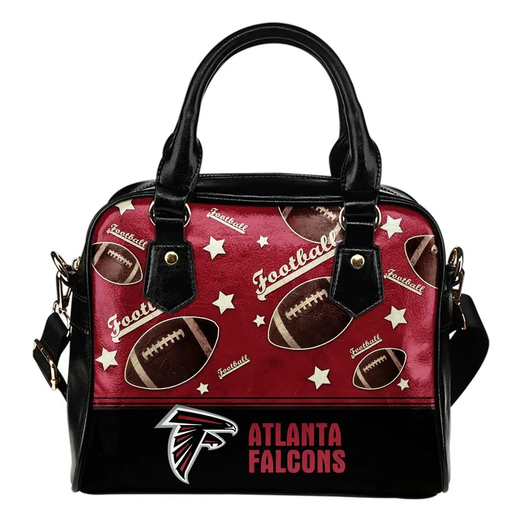 Atlanta falcons 1 leather shoulder bag