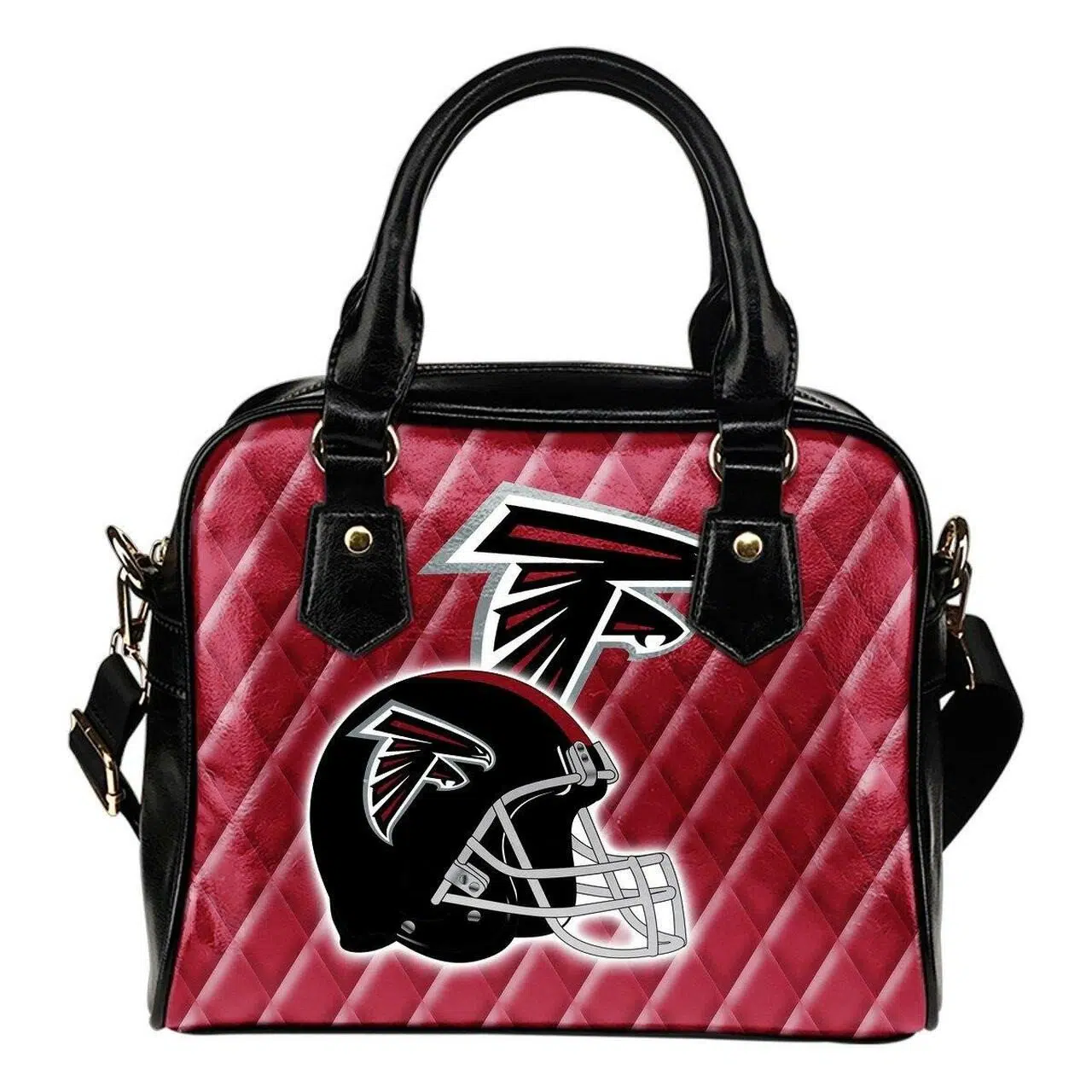 Atlanta falcons leather shoulder bag