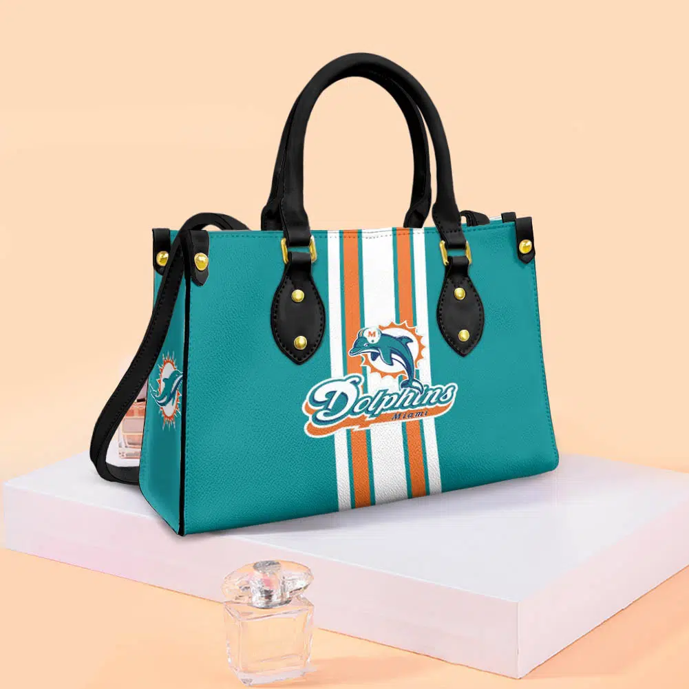 Miami dolphins luxury handbag leather bag for women