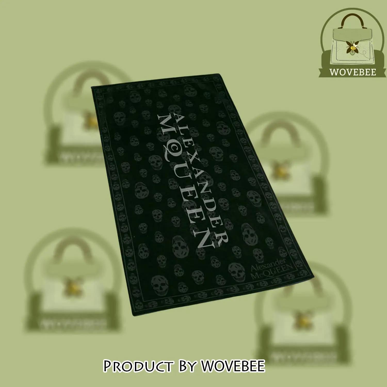 Alexander mcqueen soft cotton bath large beach towel hot 2023 item - wvb-bt-474504