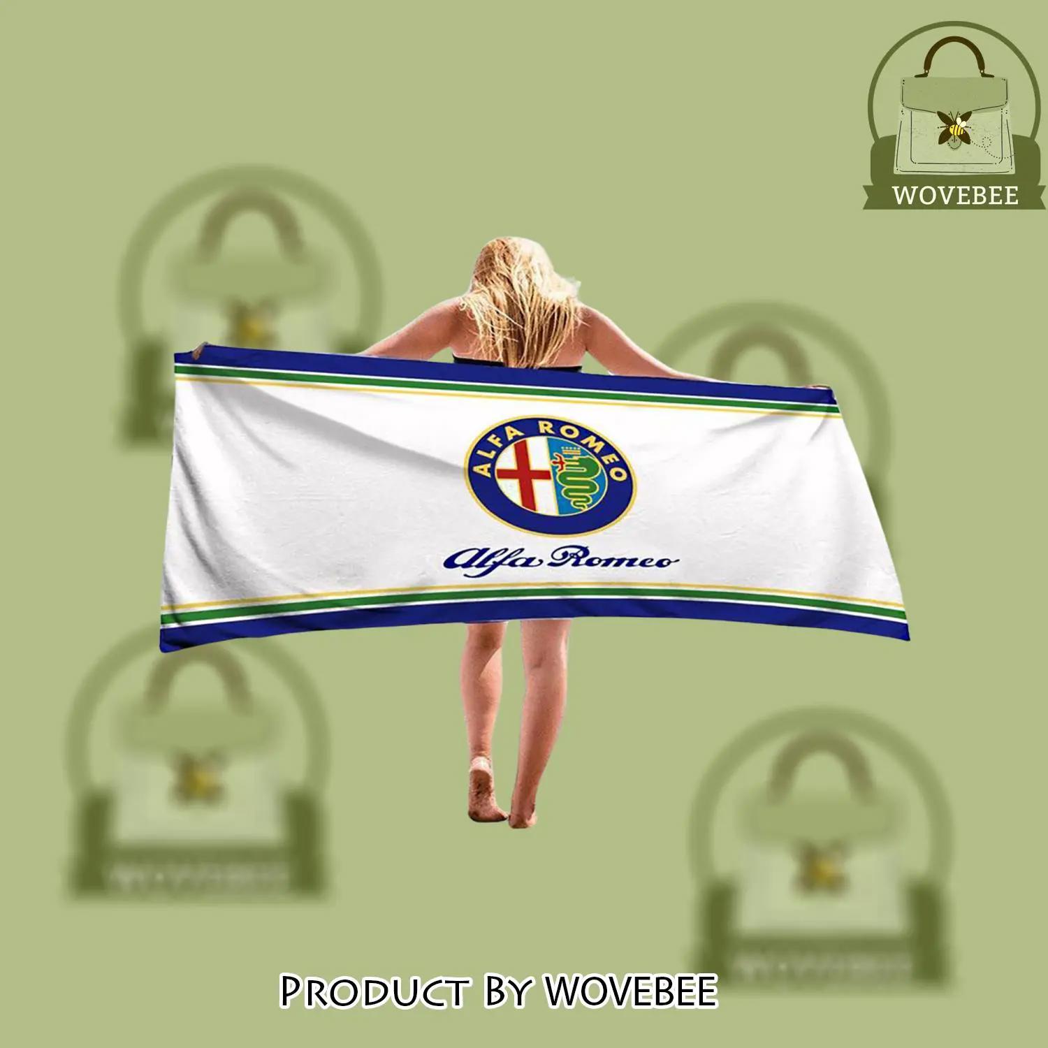 Alfa romeo soft cotton bath large beach towel for women qcb - wvb-bt-771395