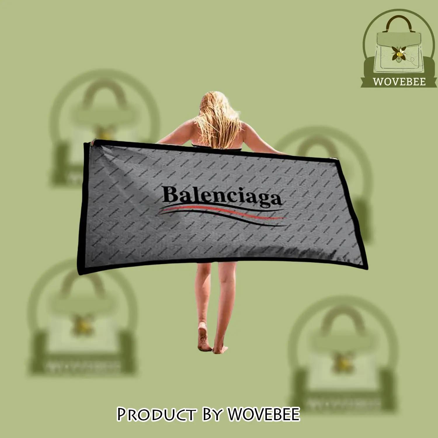 Balenciaga soft cotton bath large beach towel for women 4t5 - wvb-bt-380320