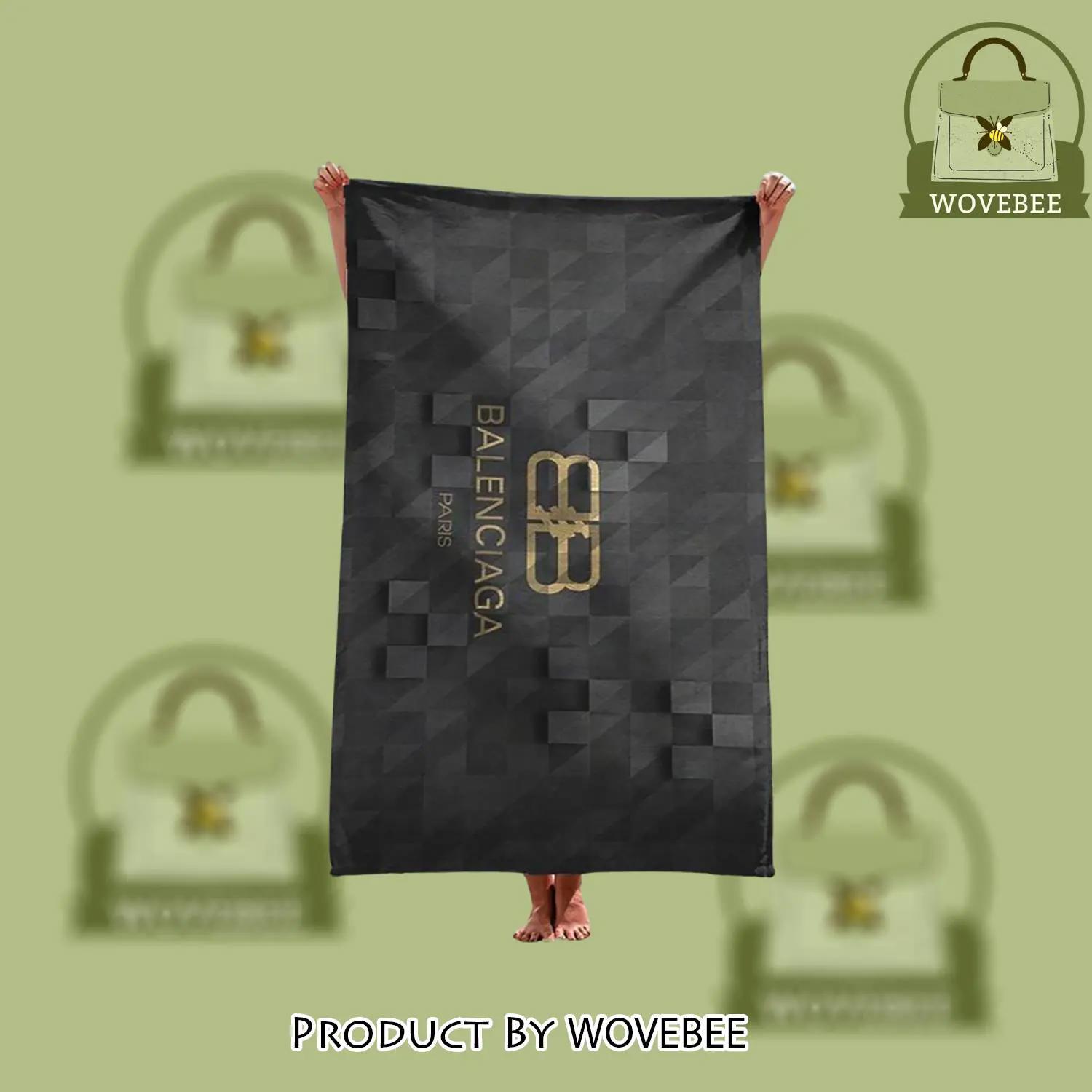 Balenciaga soft cotton bath large beach towel for women qs4 - wvb-bt-188575