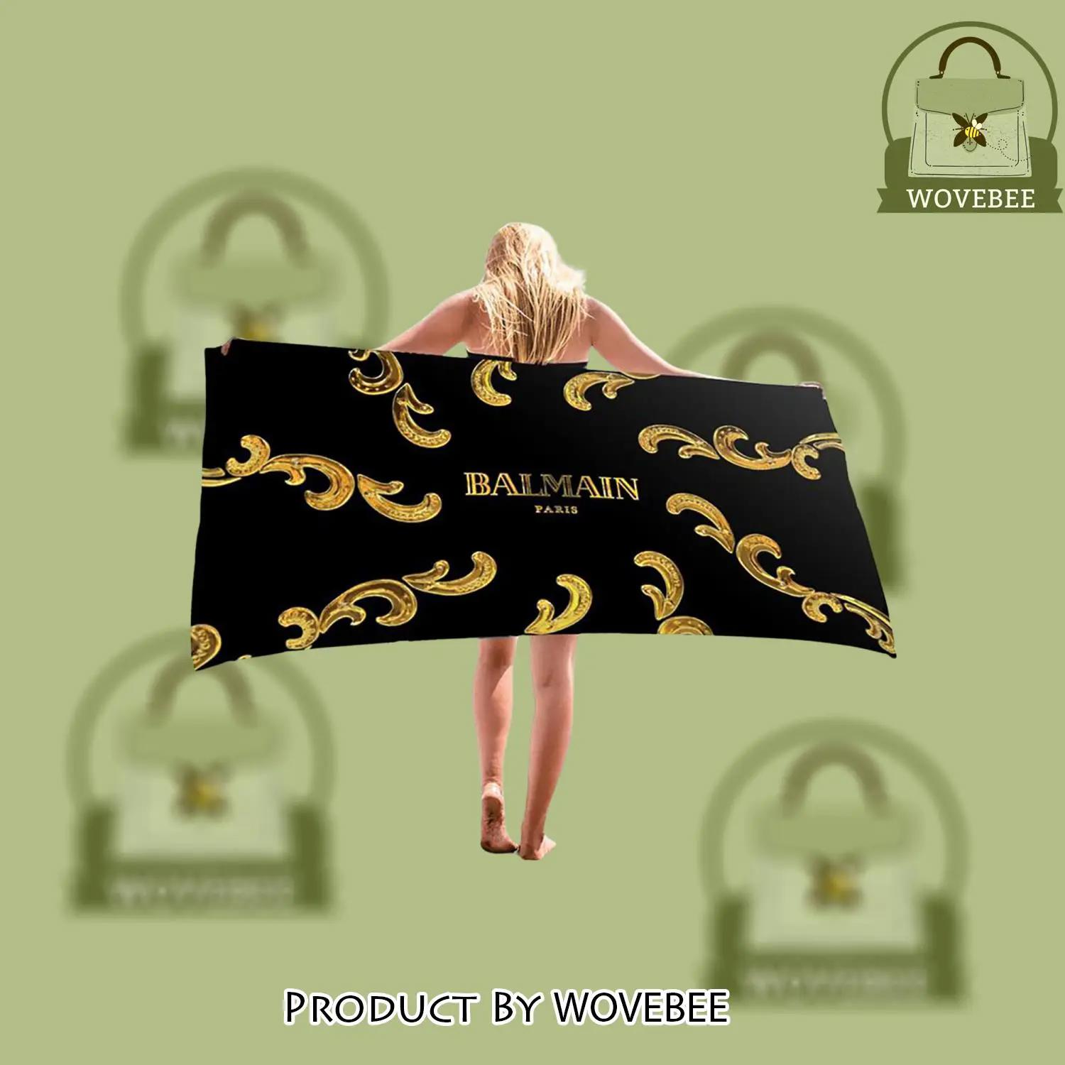 Balmain soft cotton bath large beach towel for women 4ib - wvb-bt-414358