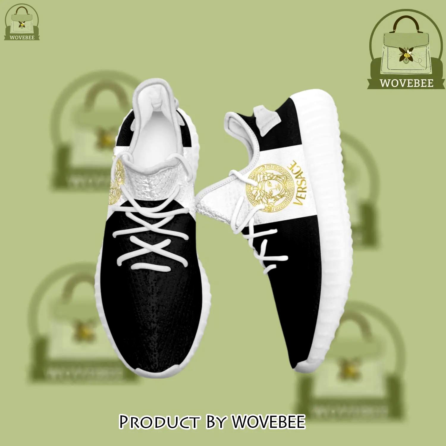 Buy gianni versace black white yeezy boost shoes sport sneakers best for men women 45 yzes - wvb-ys-933008