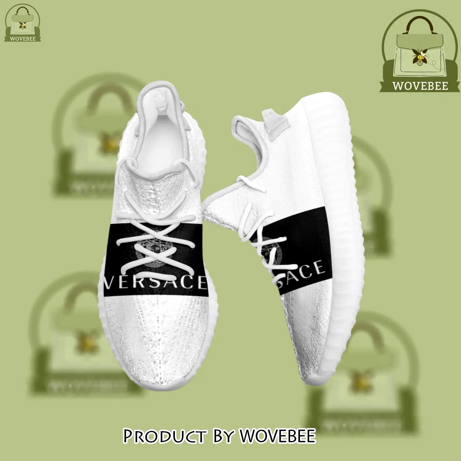 Buy gianni versace black white yeezy boost shoes sport sneakers best for men women 55 yzes - wvb-ys-412267