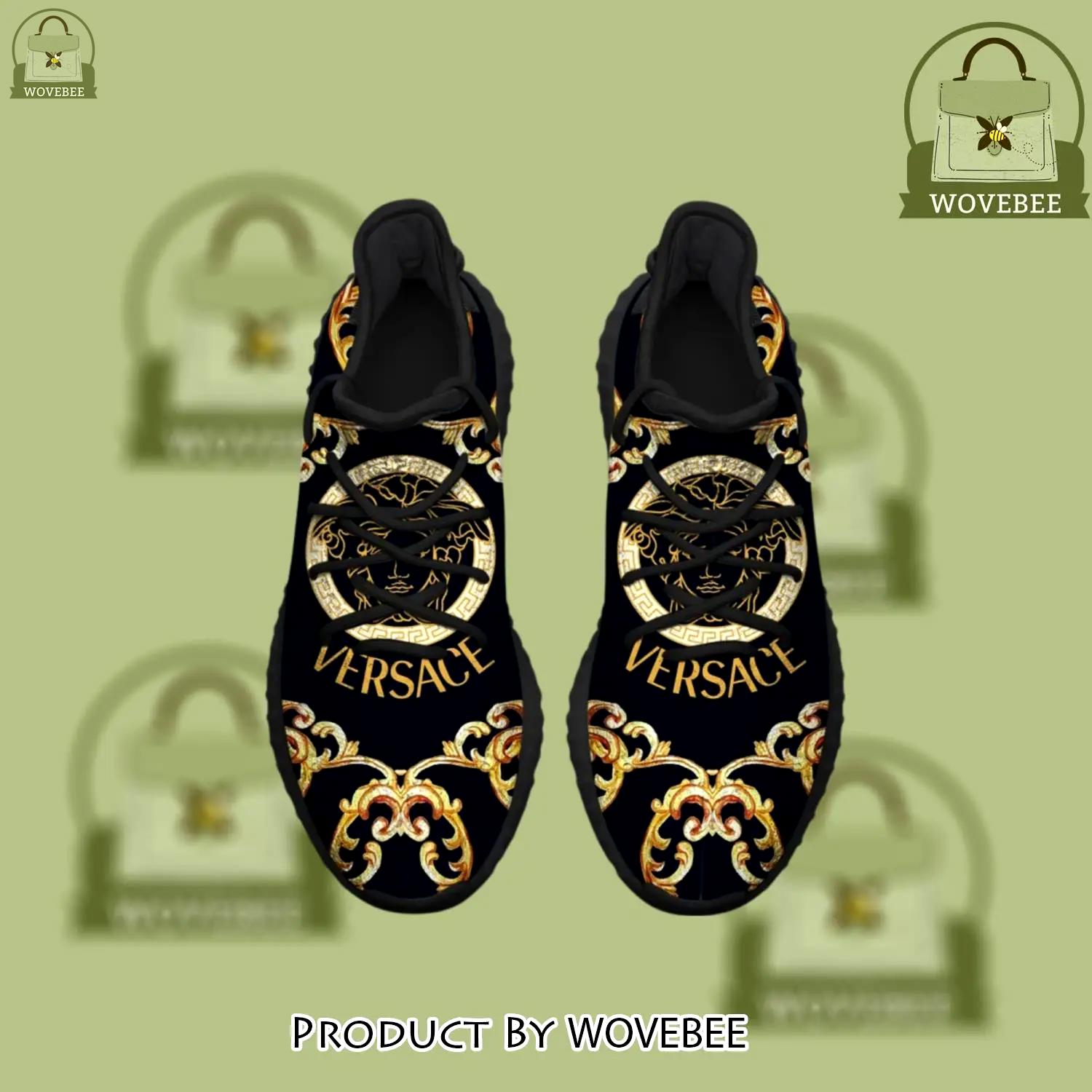 Buy gianni versace black yeezy boost shoes sport sneakers best for men women 60 yzes - wvb-ys-856346