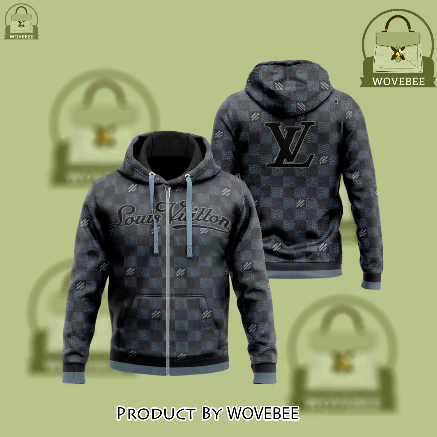 Louis vuitton luxury brand unisex zipper hoodie premium outfit for men women - wvb-zh-310012