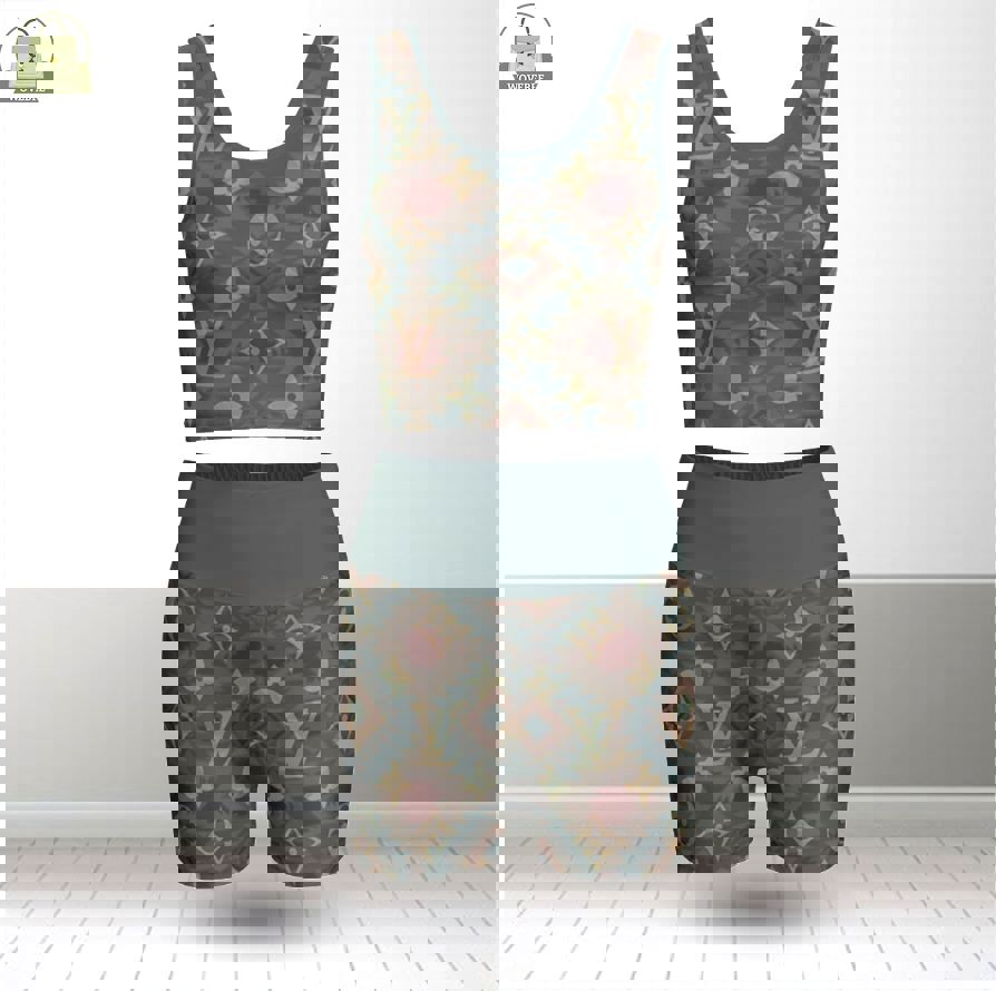 Louis vuitton summer women sport bra yoga set running outfit sby1015