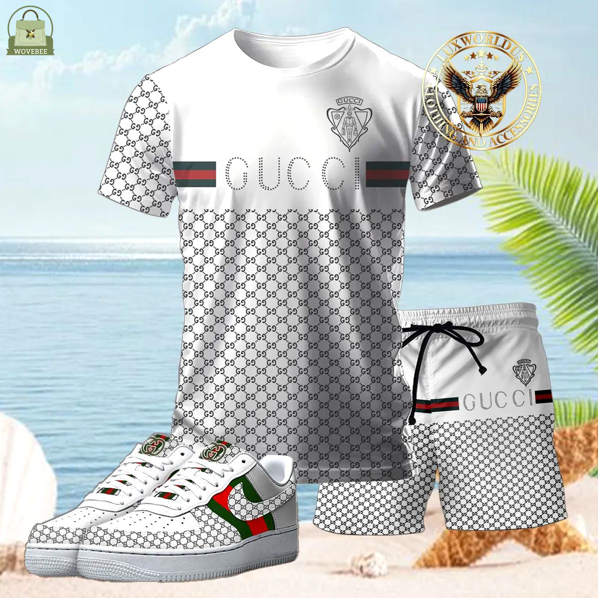 [new] premium gucci unisex set t-shirt & short x af1 sneaker 2024 lux-tx+stk+f40-gc136903