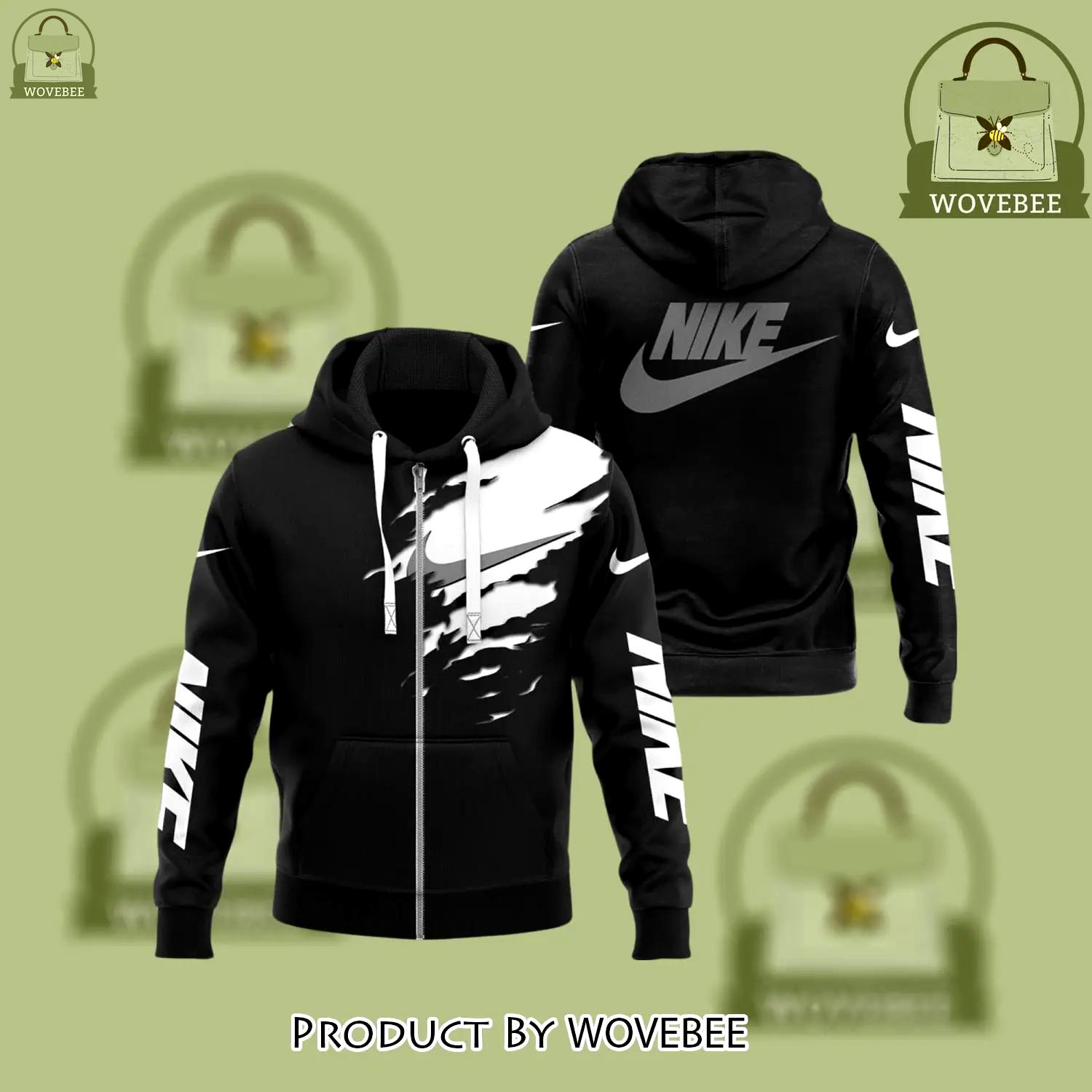 Nike black unisex zipper hoodie for men women luxury brand - wvb-zh-963223