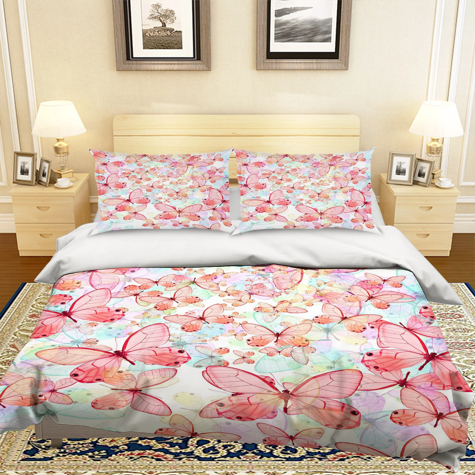 3d pink butterfly  mmm141 duvet cover bedding set quilt cover quilt duvet cover