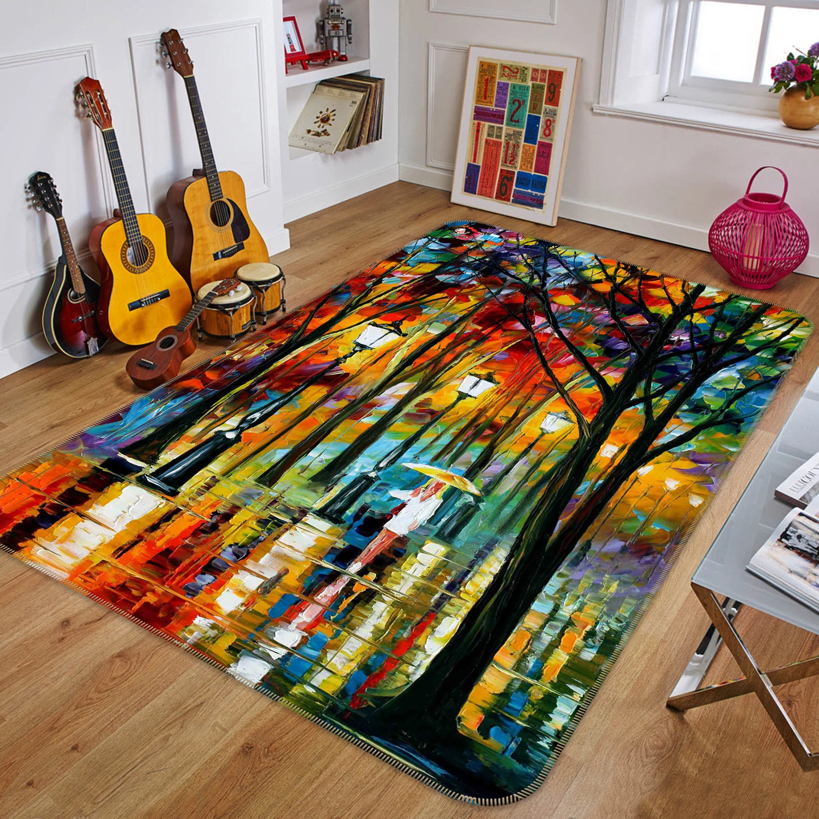 3d autumn woods fff699 floor non slip rug room