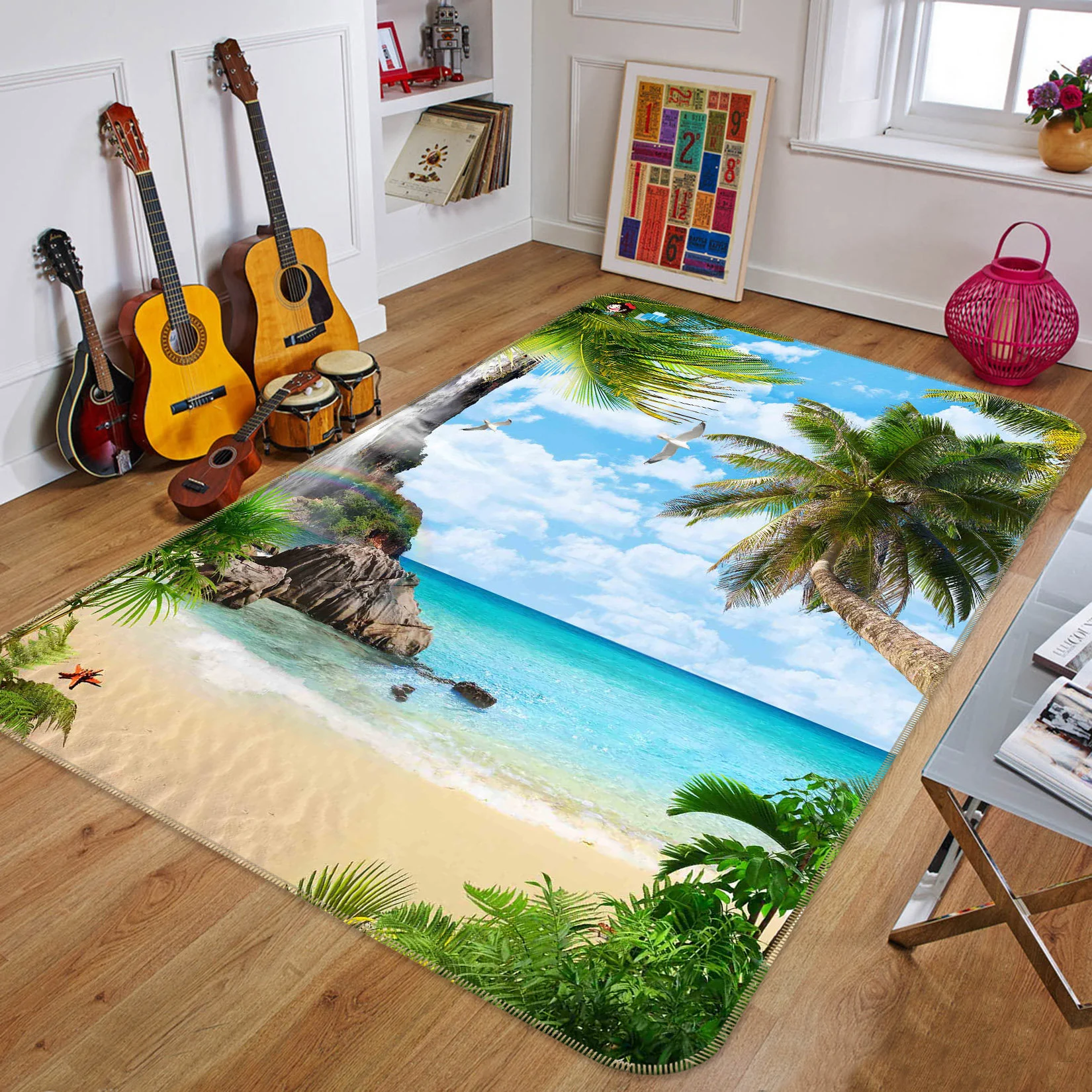 3d seaside coco fff690 floor non slip rug room