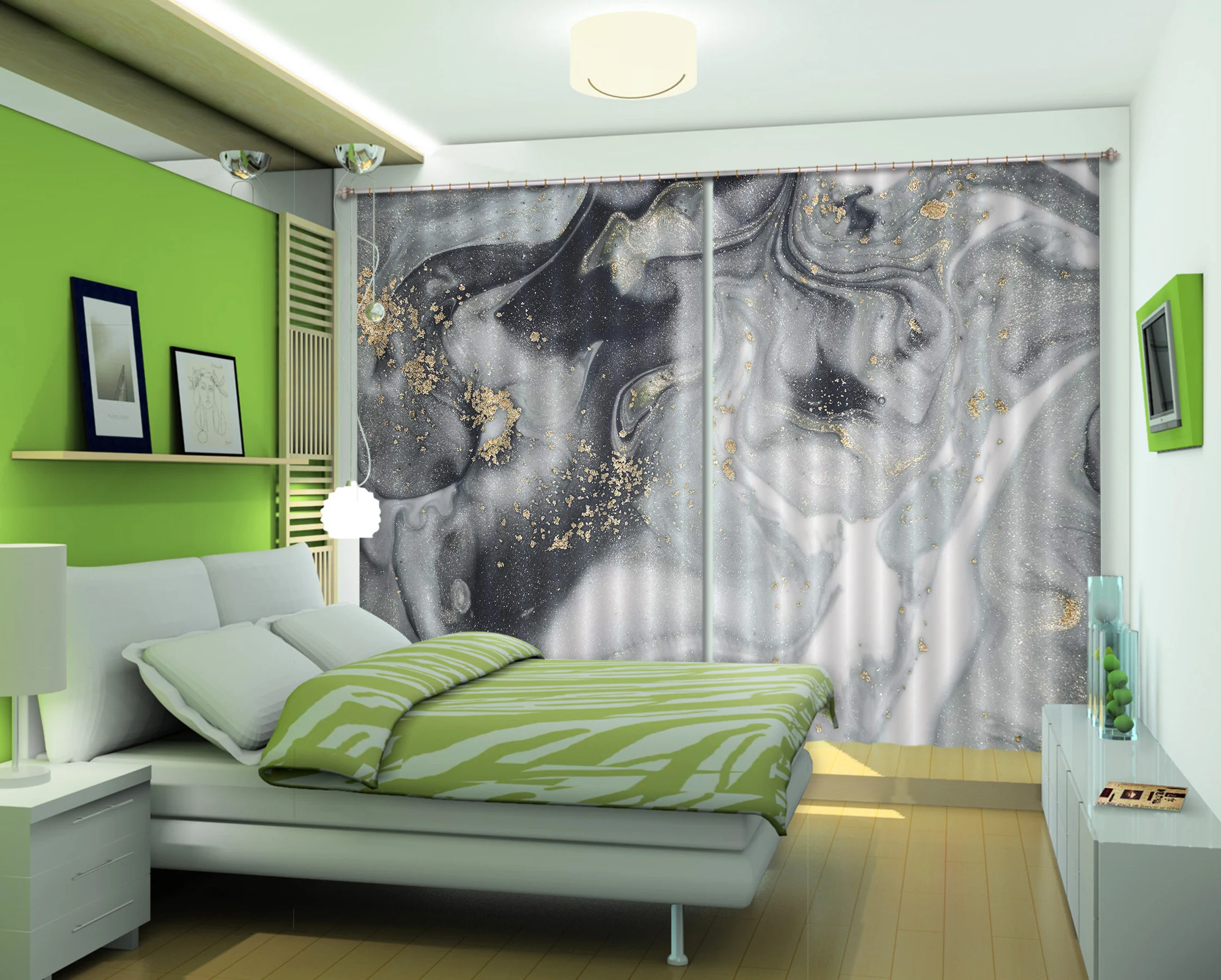 3d black gray texture cc340 blockout photo curtain print curtains drapes fabric window