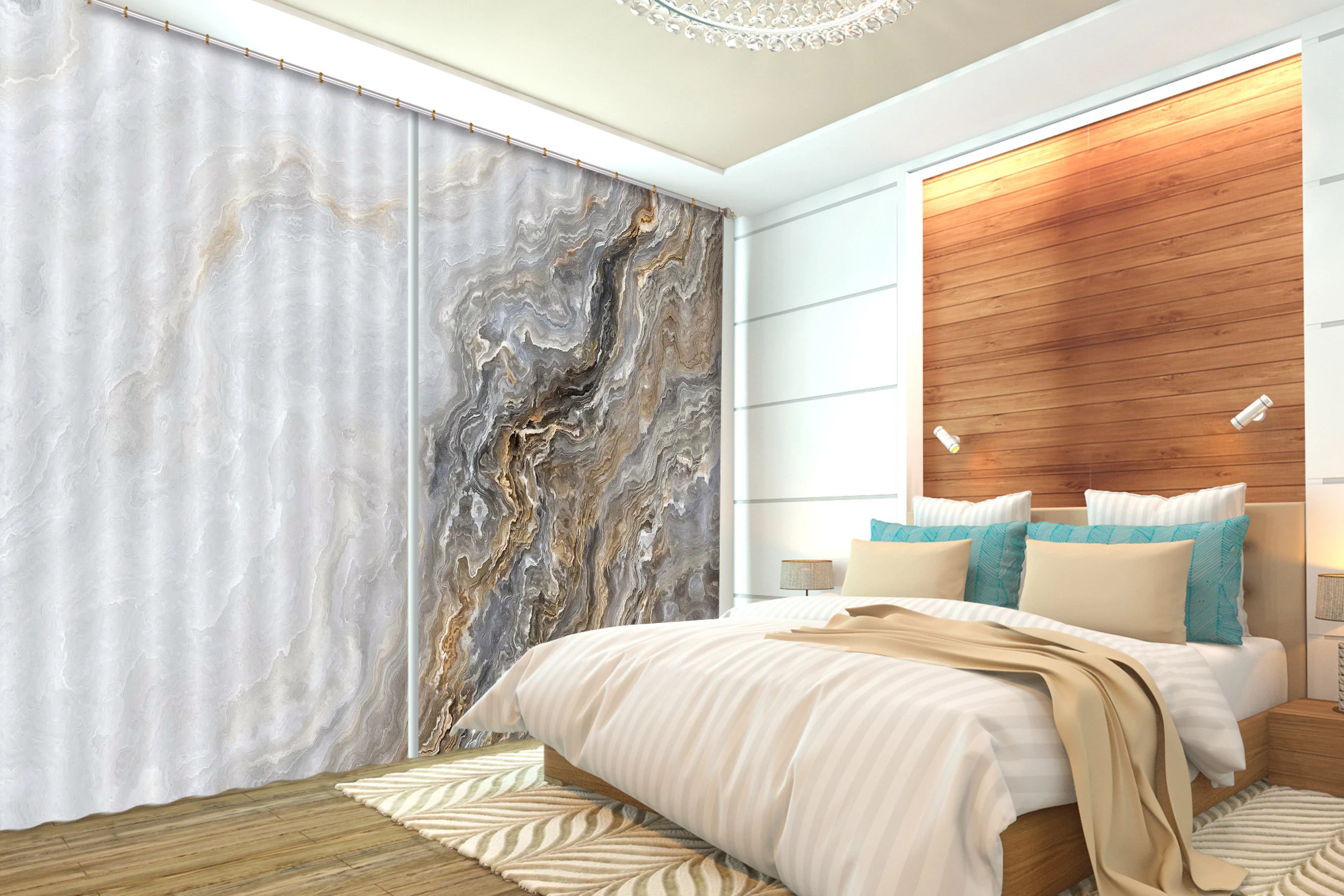 3d brown marble texture cc344 blockout photo curtain print curtains drapes fabric window