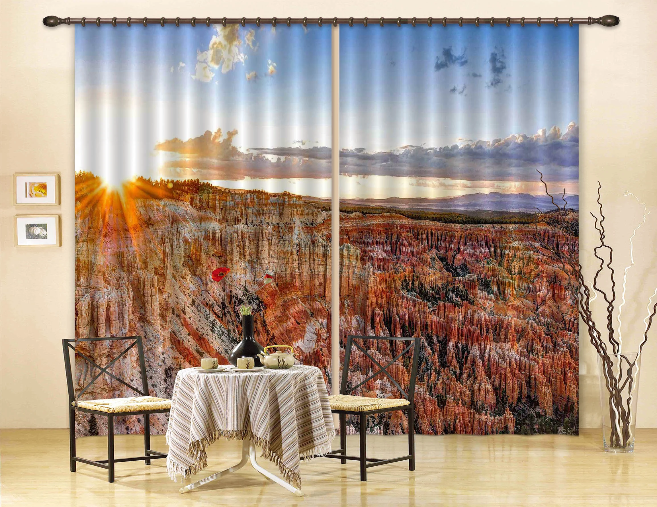 3d red rock cc299 blockout photo curtain print curtains drapes fabric window