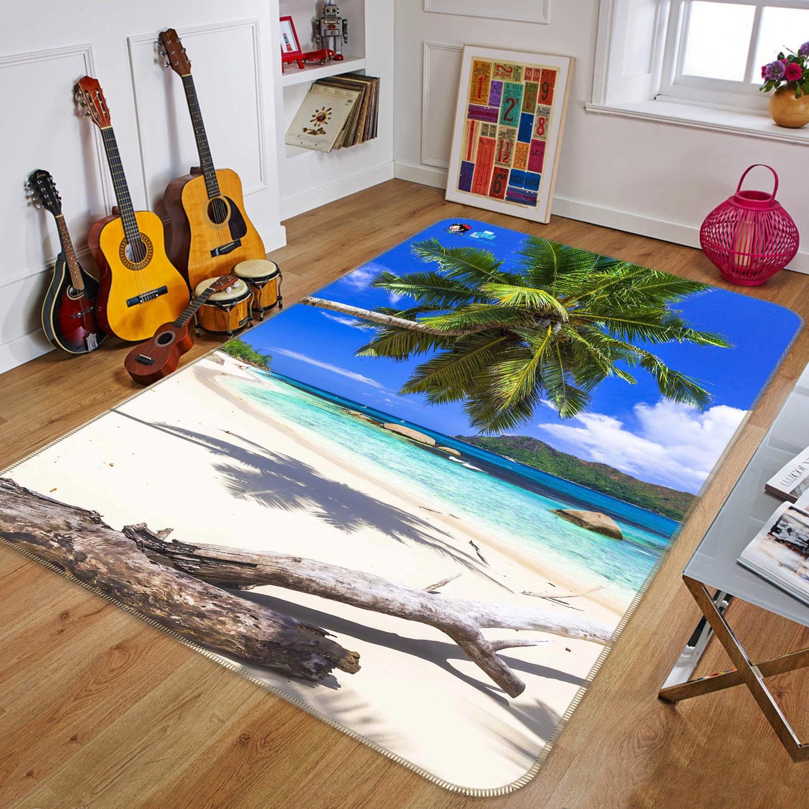 3d coconut tree fff684 floor non slip rug room
