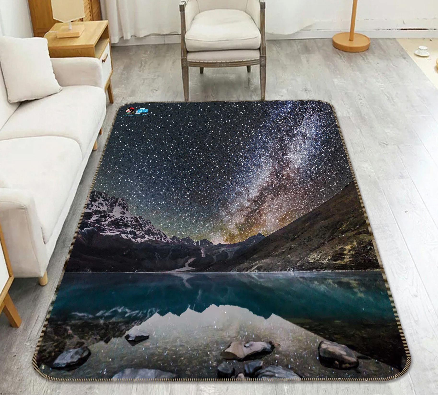 3d galaxy and lake fff674 floor non slip rug room