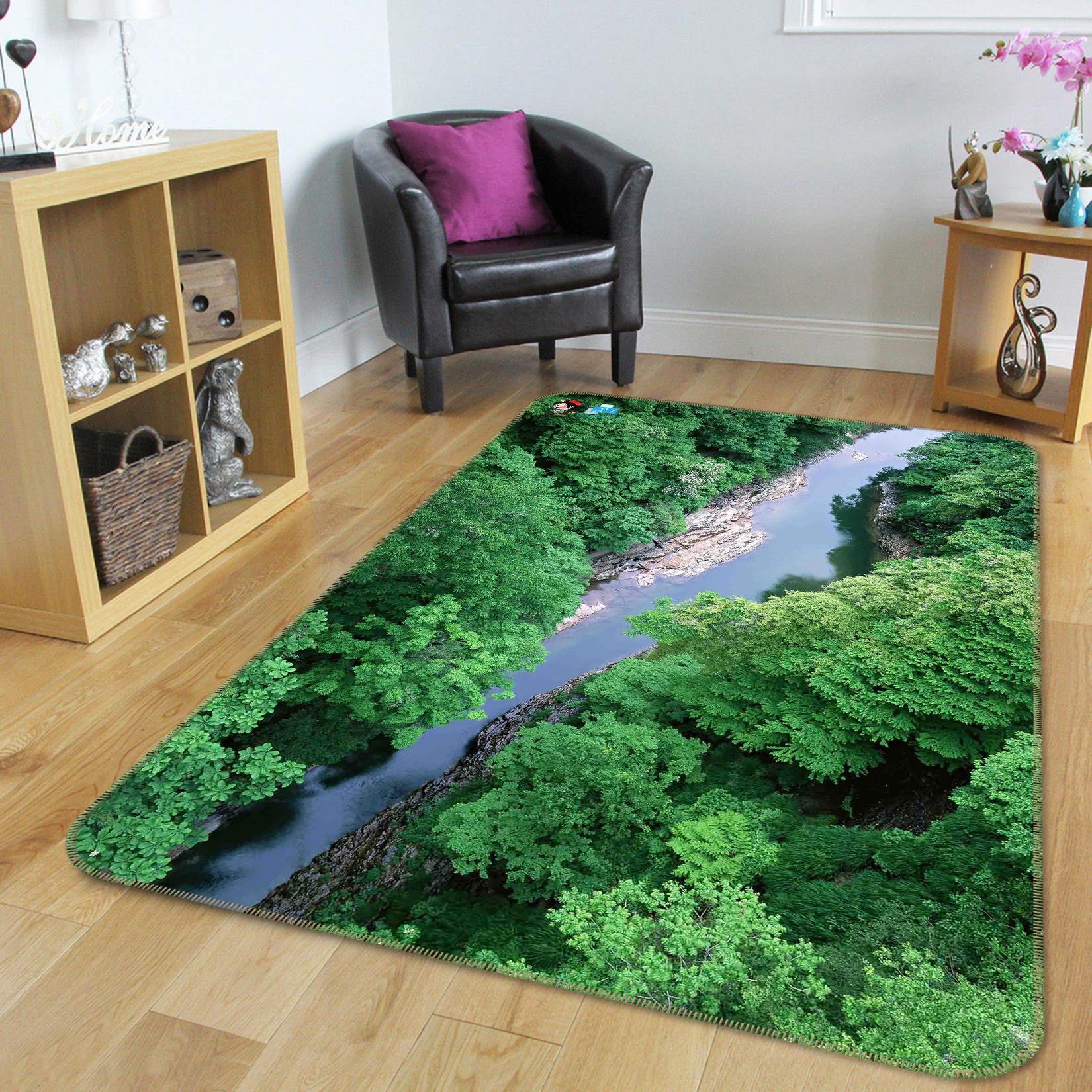 3d jungle and river fff687 floor non slip rug room