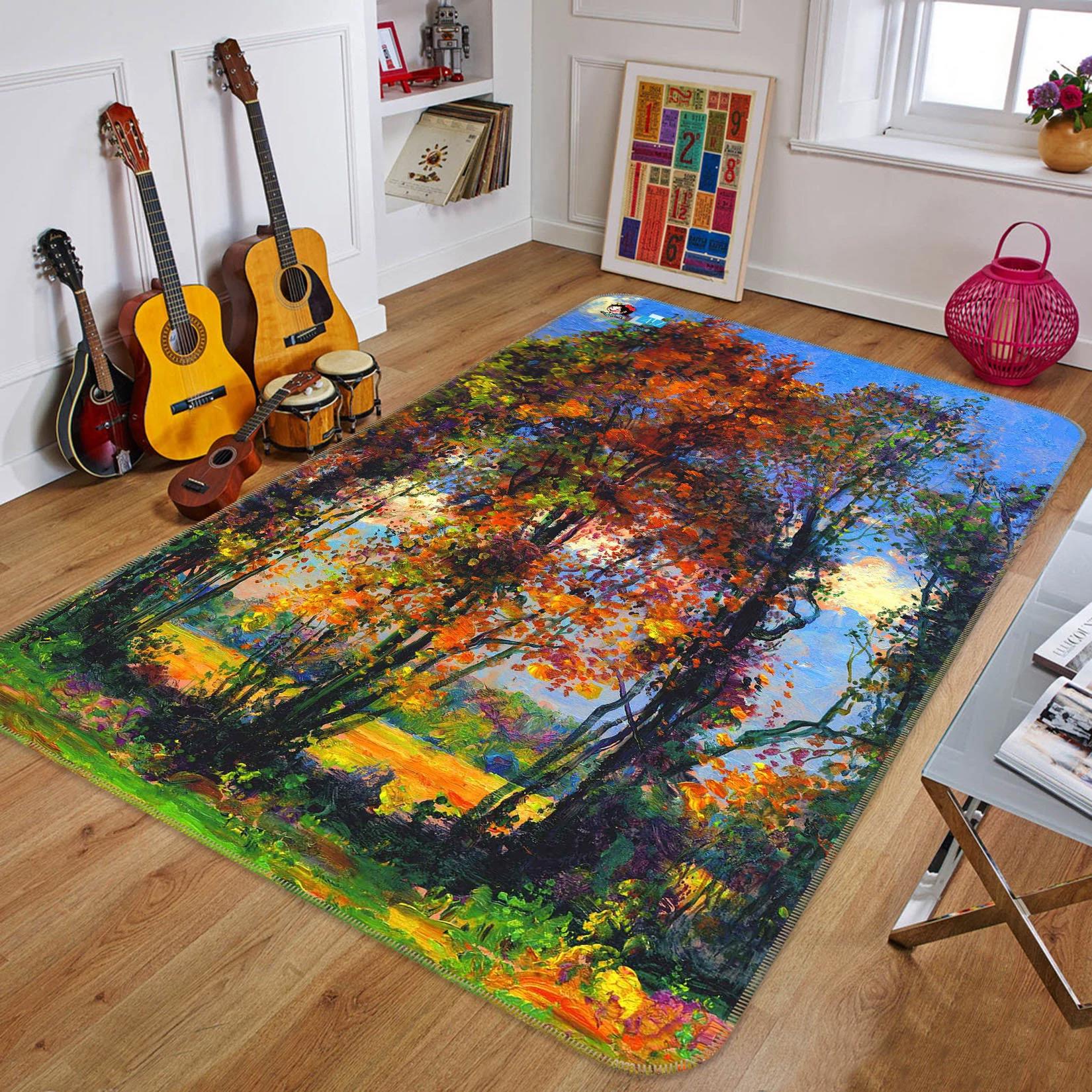 3d maple forest fff689 floor non slip rug room