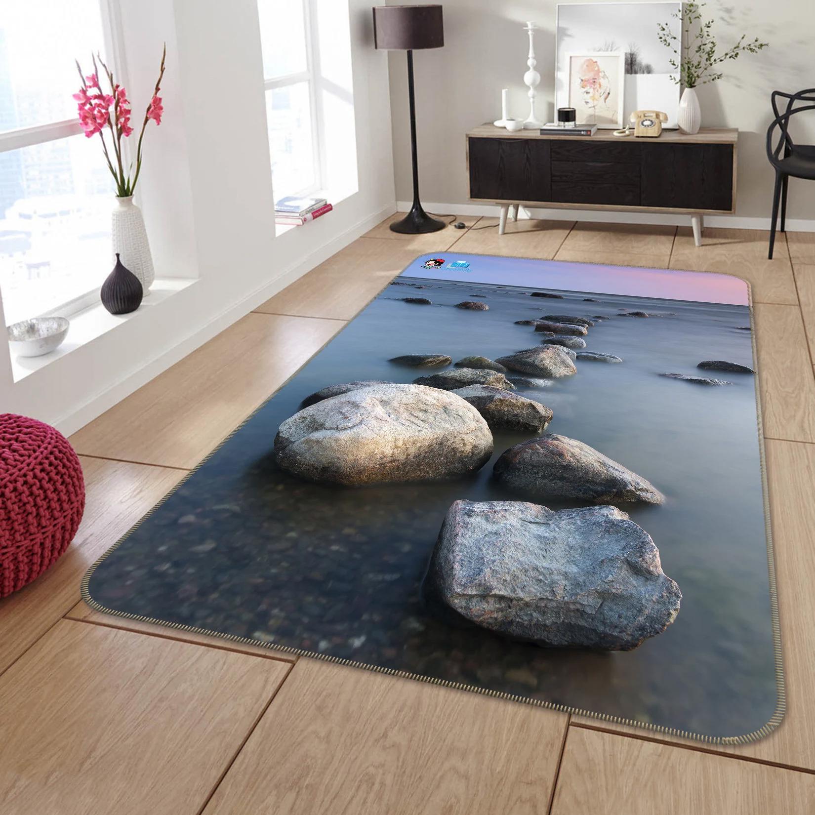 3d stone and lake fff682 floor non slip rug room