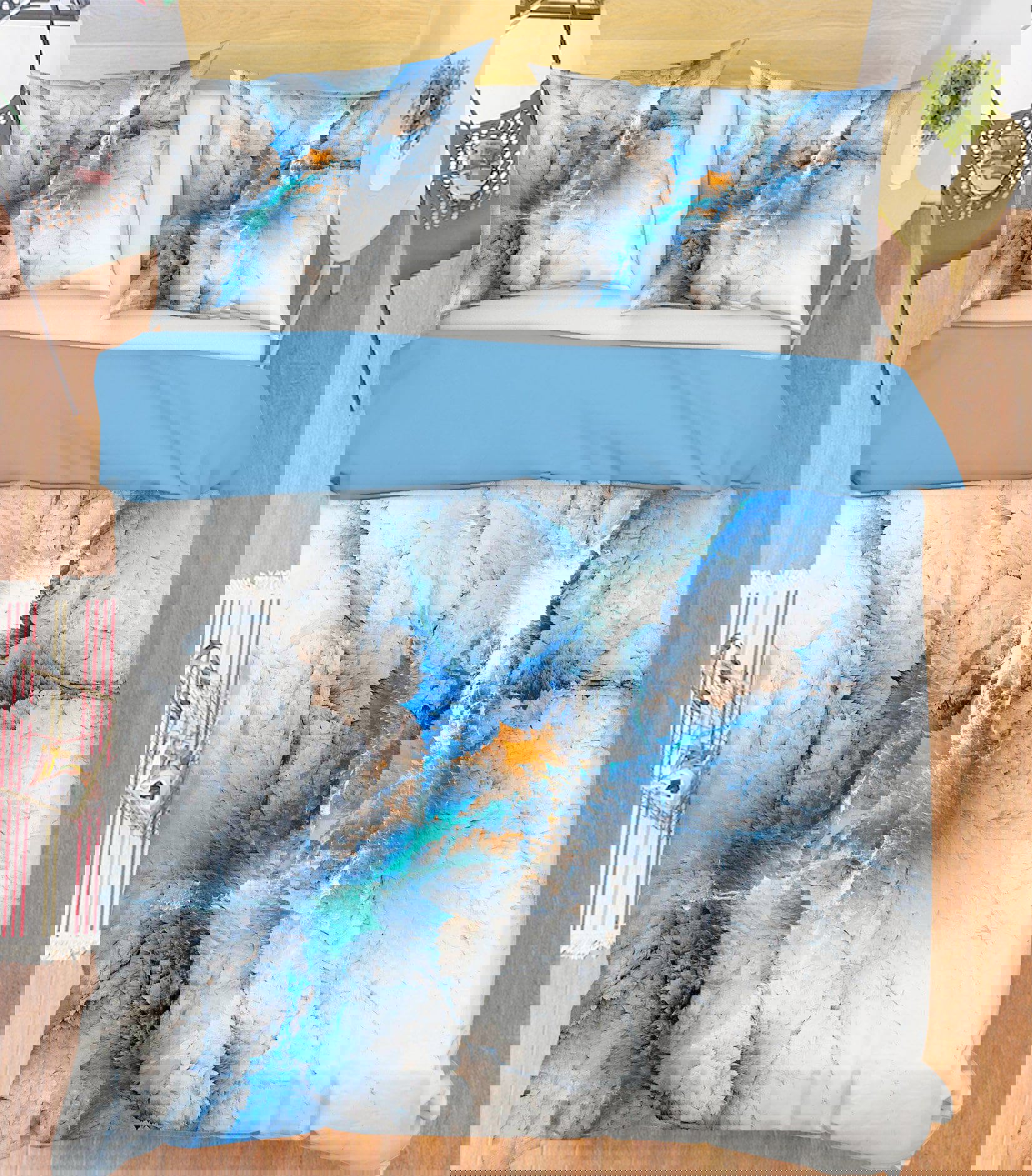 3d white and blue cracks  mmm110 duvet cover bedding set quilt cover quilt duvet cover