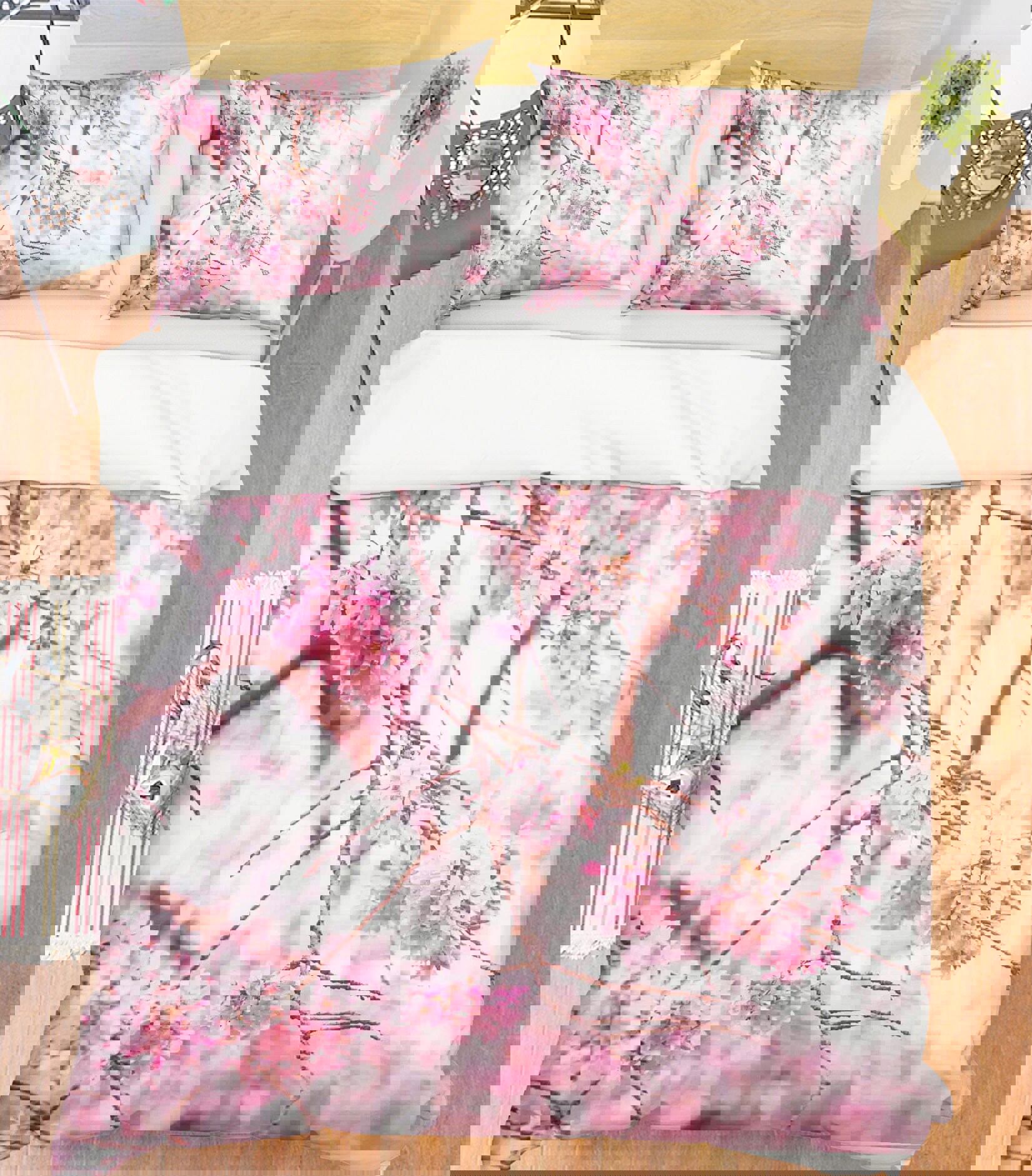 3d white and pink flowers  mmm116 duvet cover bedding set quilt cover quilt duvet cover