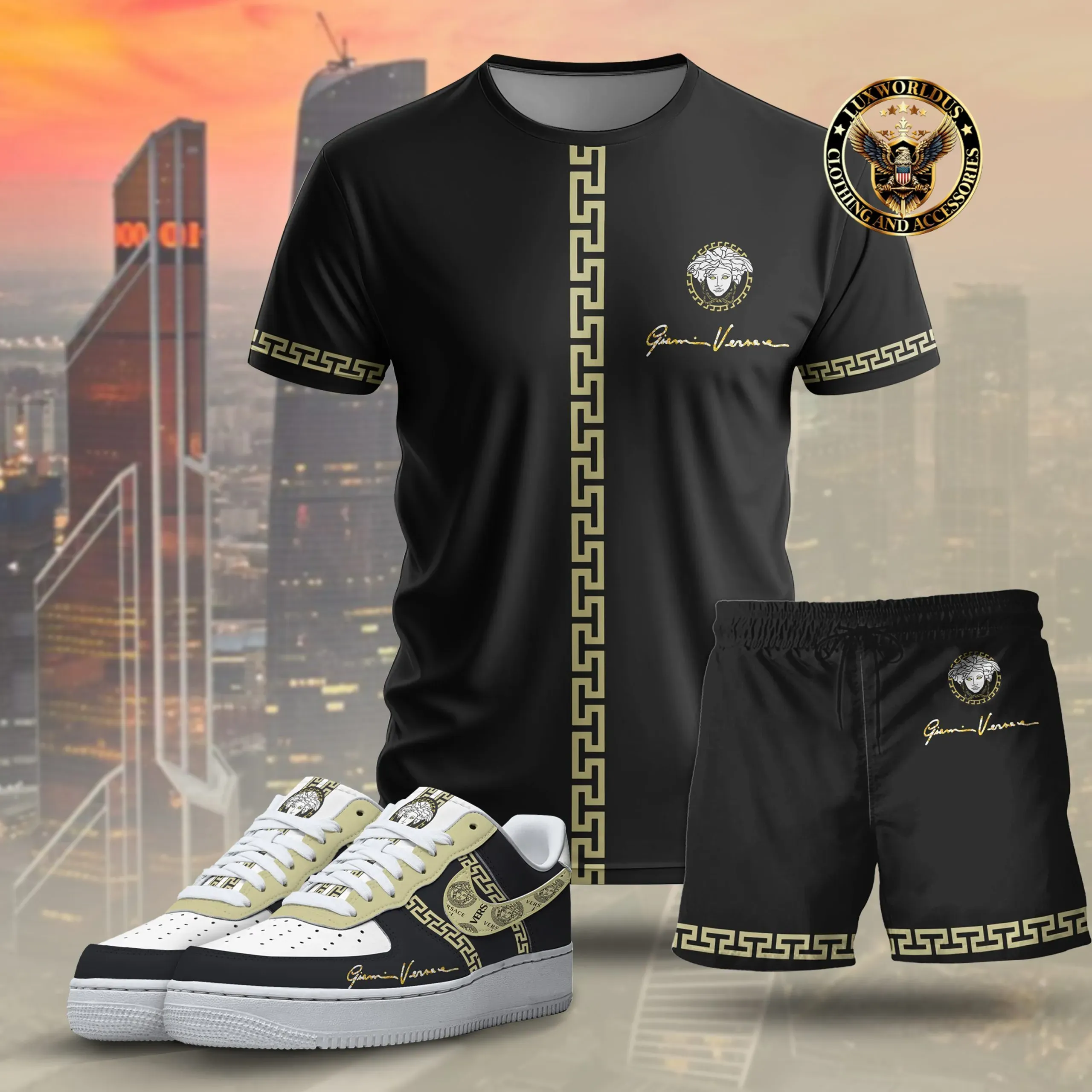 Versace Luxury T-Shirt & Short x AF1 Sneaker 2024