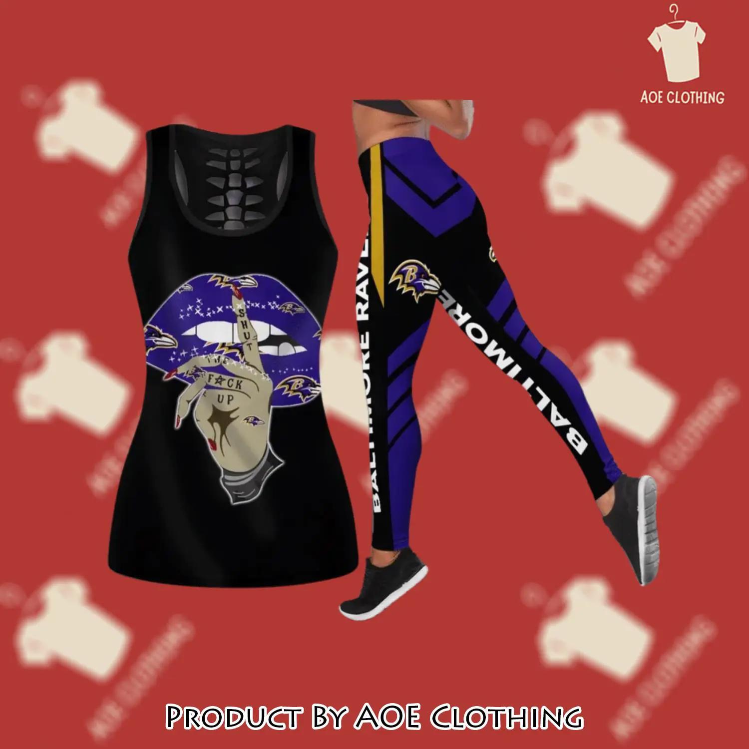 Baltimore raven tank top leggings clothing clothes outfit gym for women - aoe-ttl-486221