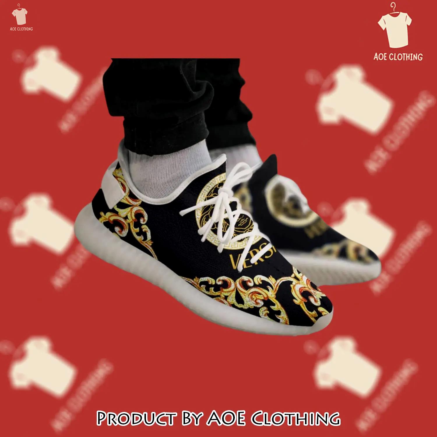 Buy gianni versace black white yeezy boost shoes sport sneakers best for men women 53 yzes - aoe-ys-381673