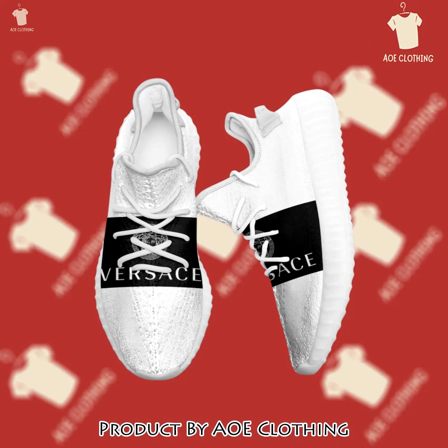 Buy gianni versace black white yeezy boost shoes sport sneakers best for men women 55 yzes - aoe-ys-554608