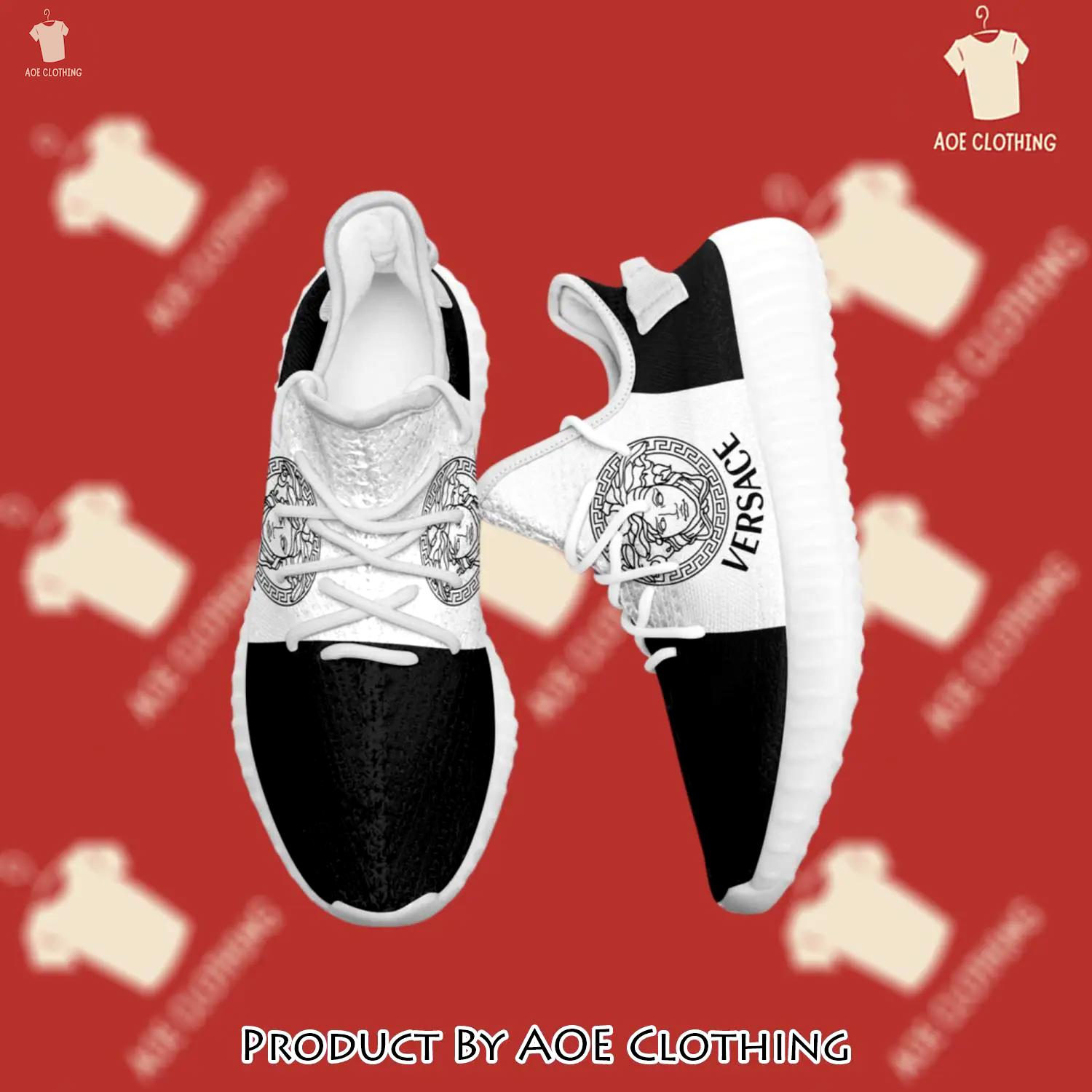 Buy gianni versace black white yeezy boost shoes sport sneakers best for men women 56 yzes - aoe-ys-905615