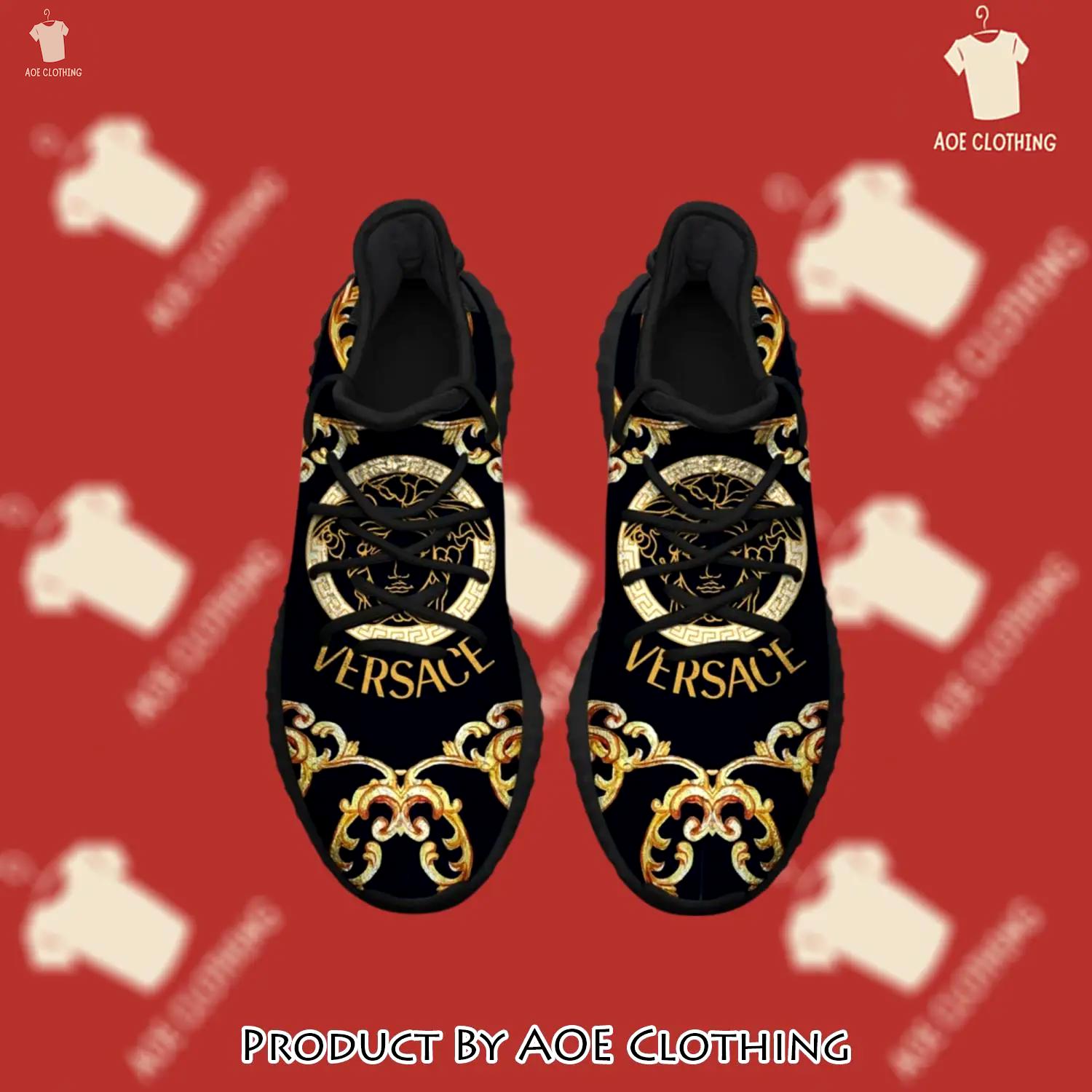 Buy gianni versace black yeezy boost shoes sport sneakers best for men women 60 yzes - aoe-ys-717687