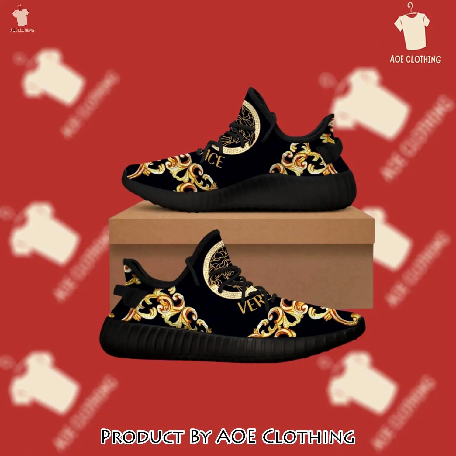 Buy gianni versace black yeezy boost shoes sport sneakers best for men women 63 yzes - aoe-ys-790646