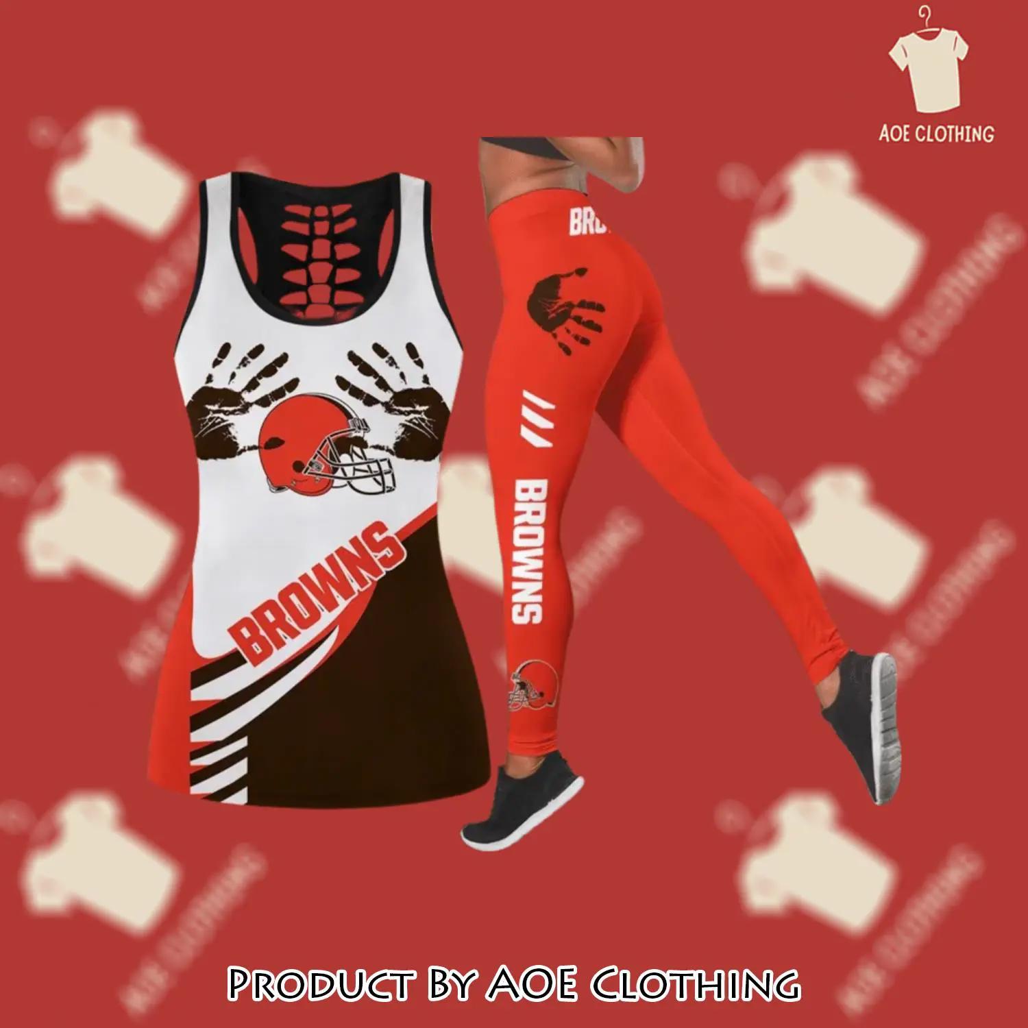 Chicago browns tank top leggings clothing clothes outfit gym for women - aoe-ttl-520999