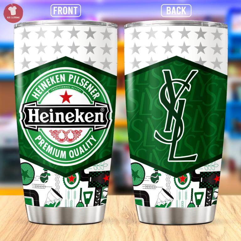 Yves saint laurent heineken stainless steel tumbler 20oz/30oz