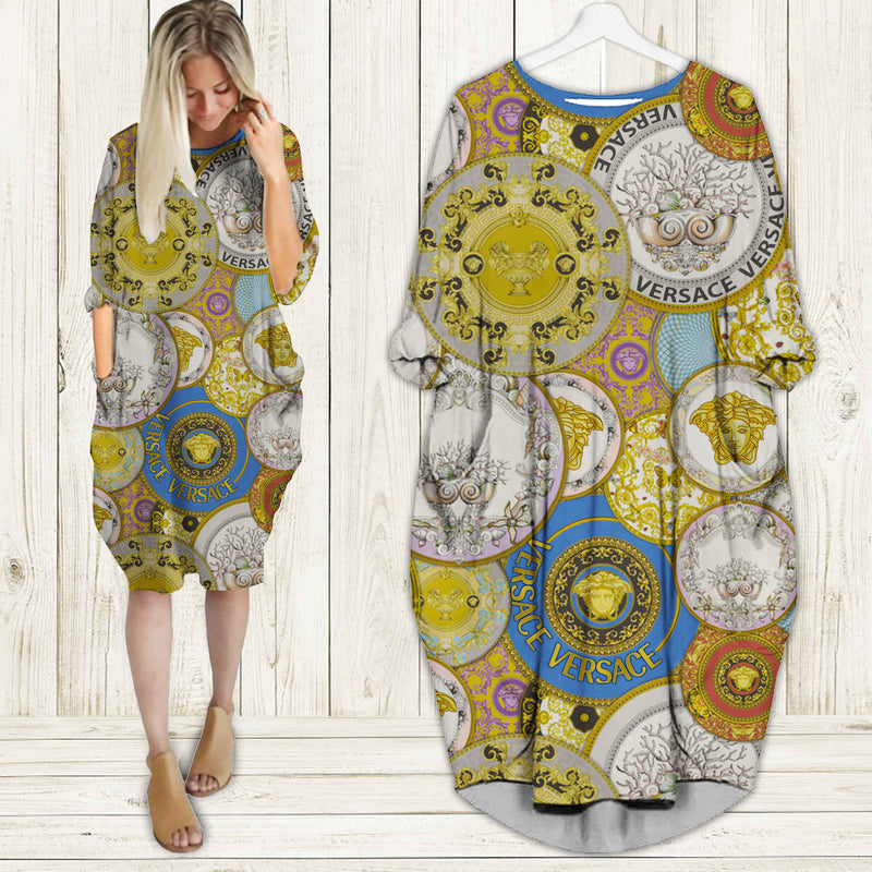 Gianni versace batwing pocket dress luxury brand clothing clothes outfit for women