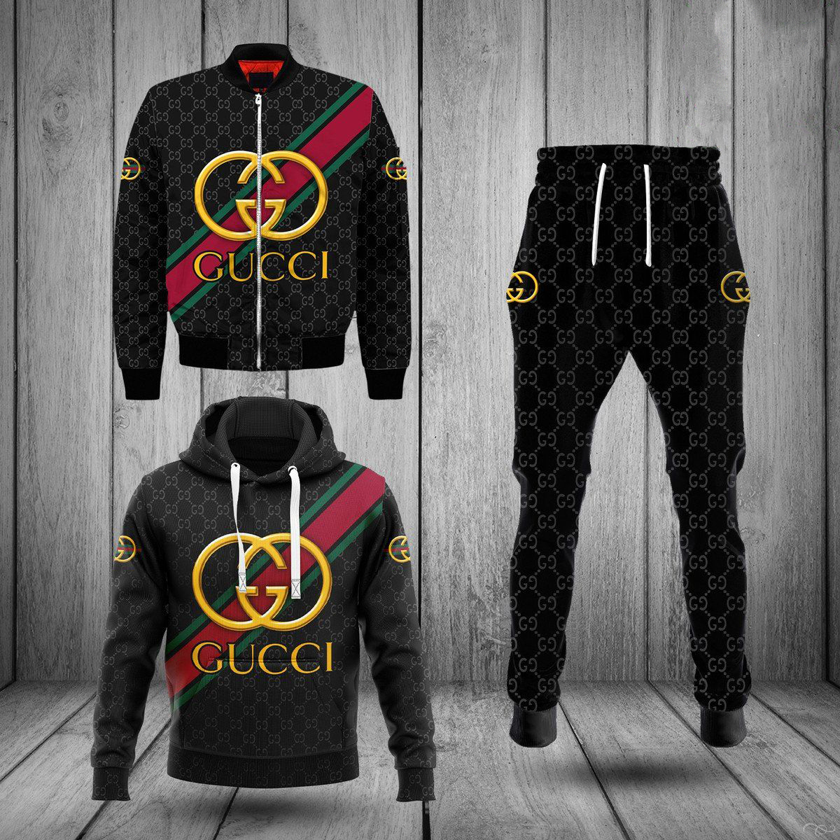 Gucci black jacket hoodie sweatpants pants luxury brand clothing clothes type 22 hoodie outfit ideals for men and women
