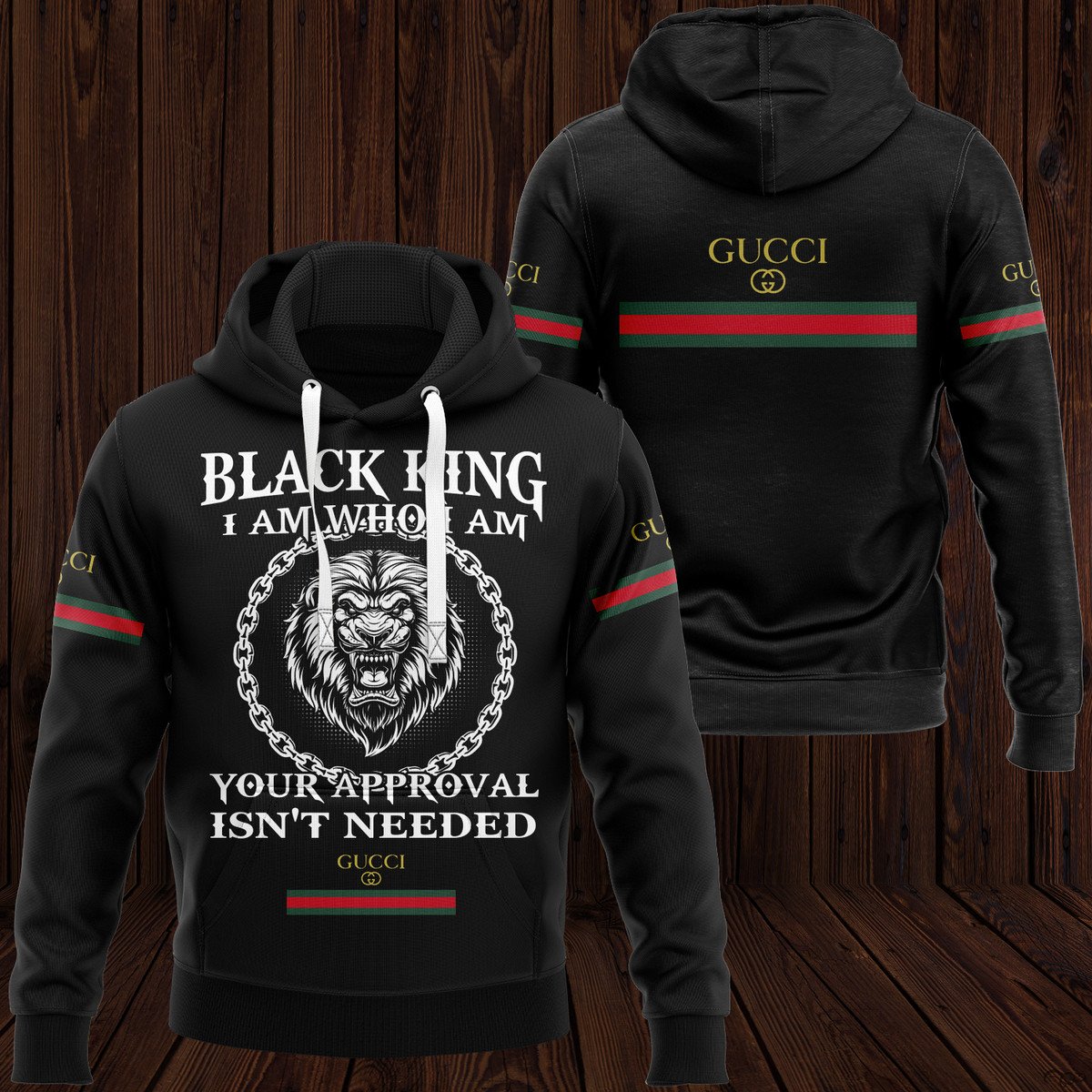 Gucci black king hoodie sweatpants pants luxury brand clothing clothes type 36 hoodie outfit ideals for men and women