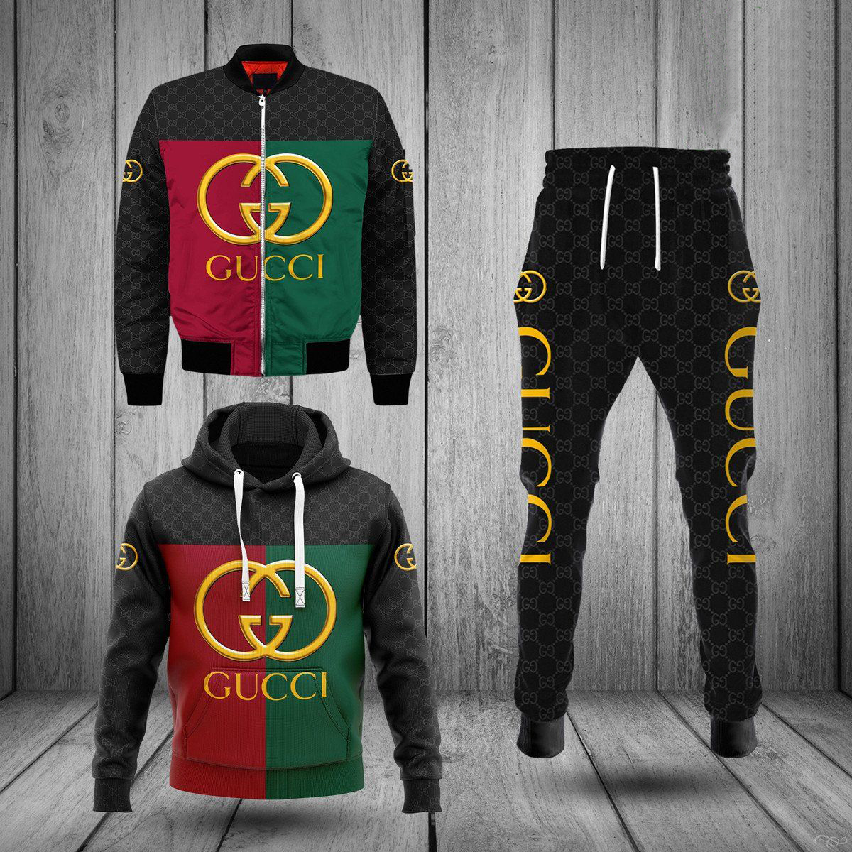 Gucci black jacket hoodie sweatpants pants luxury brand clothing clothes type 2 hoodie outfit ideals for men and women