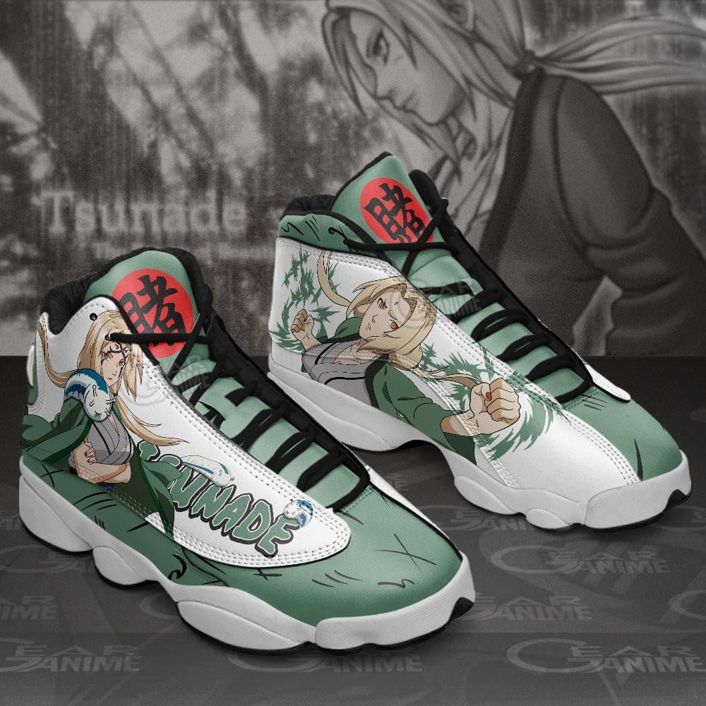 Tsunade jordan 13 sneakers custom anime shoes