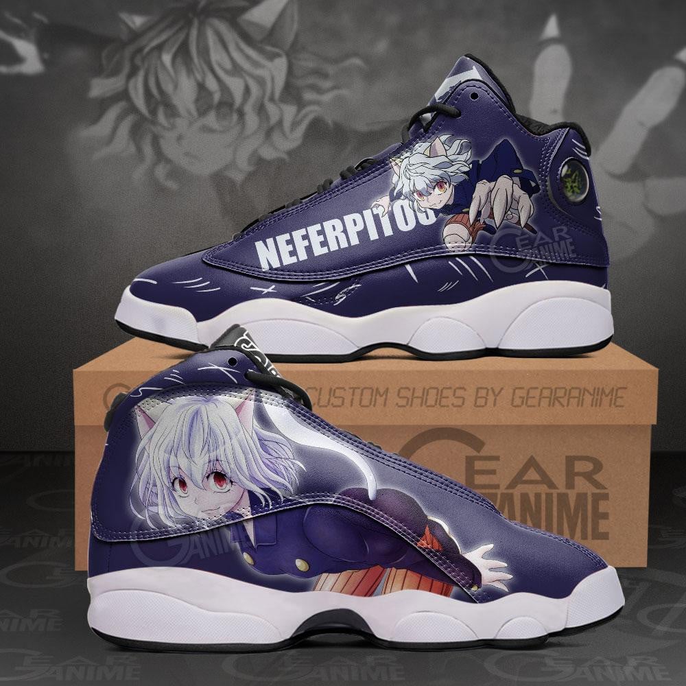 Neferpitou jordan 13 sneakers custom anime hunter x hunter shoes