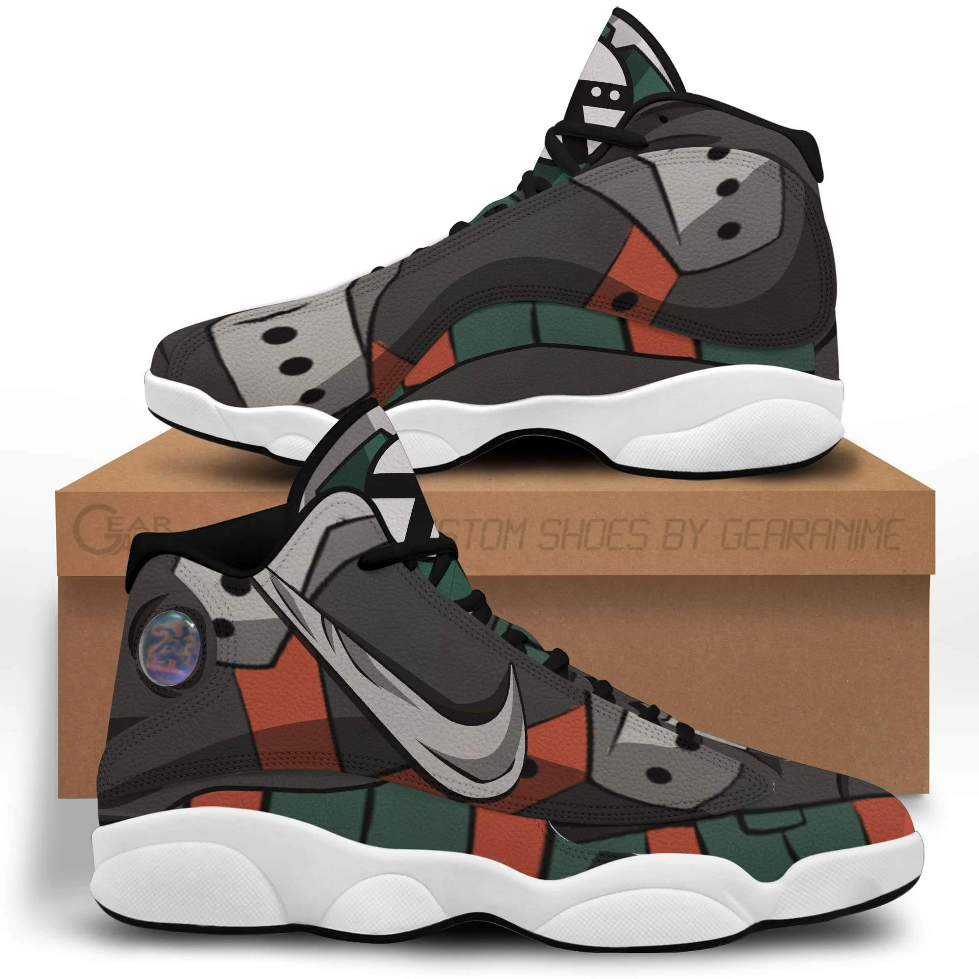 Bnha katsuki bakugo jordan 13 sneakers custom anime my hero academia shoes