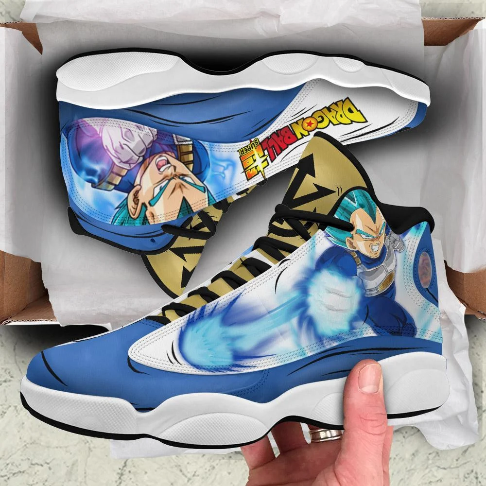 Dbz vegeta blue 13s jordan 13 sneakers custom dragon ball shoes