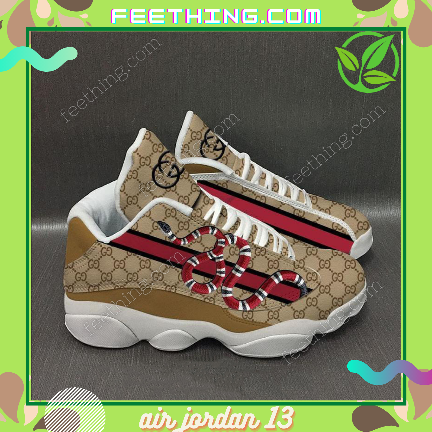 Best Gucci Sneakers Air Jordan 13 Luxury With Gucci Logo Sport Shoes