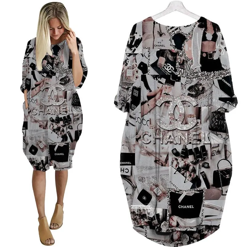 Chanel Leopard Batwing Pocket Dress Luxury Brand Clothing Clothes Outfit For Women Hot 2023
